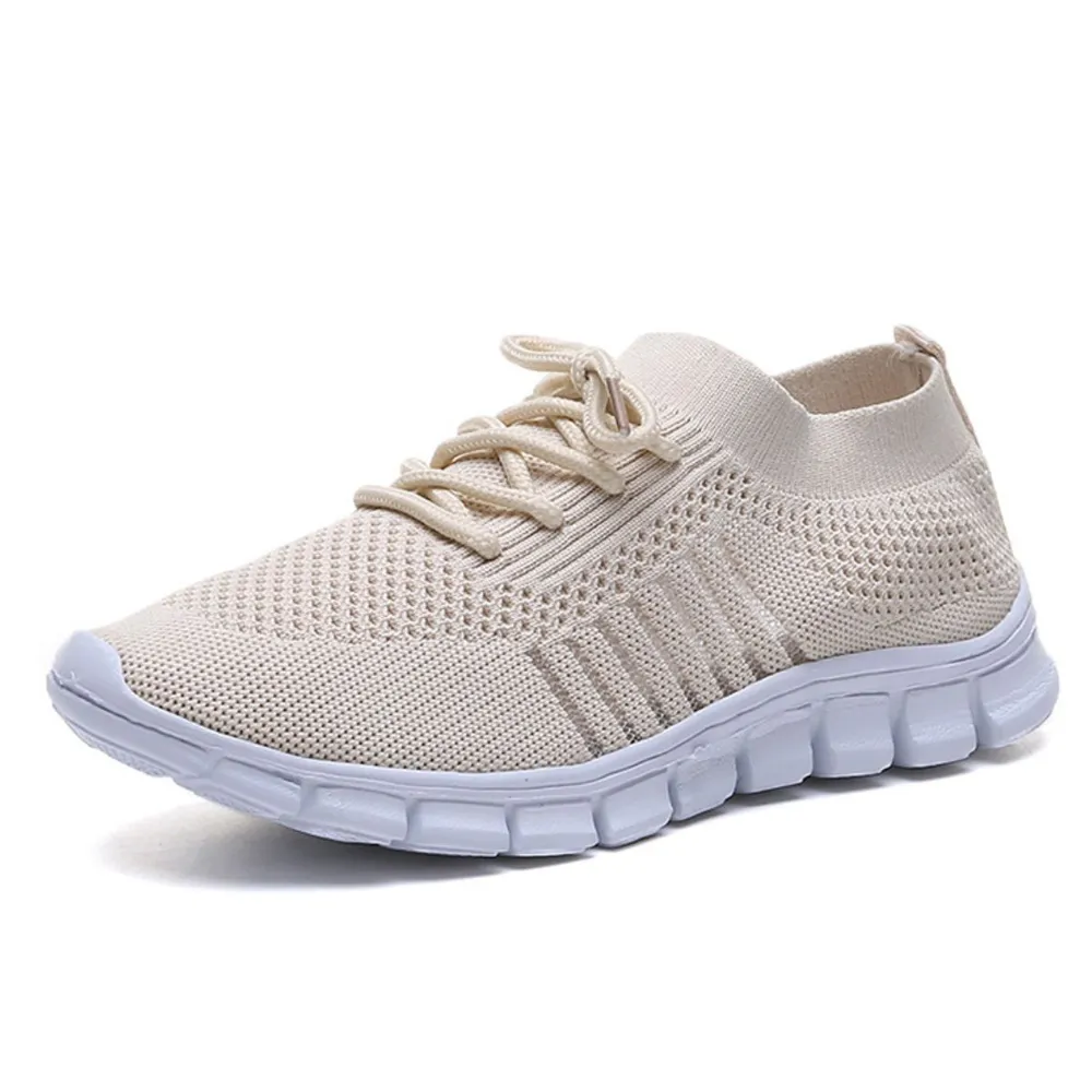 Breathable Mesh Round Toe Lace Up Athletic image 9