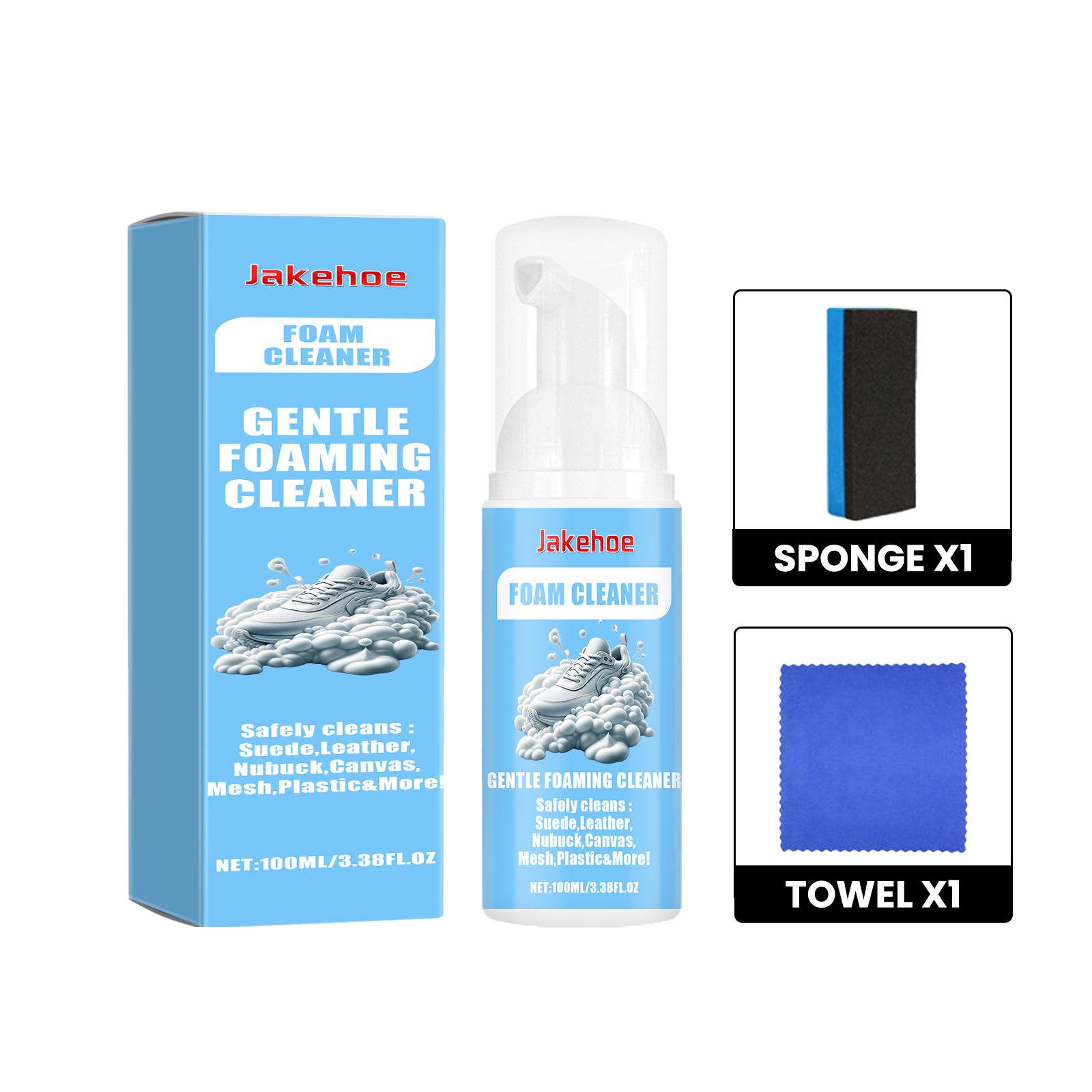 Foam Sneaker Cleaner, Small White Shoes Clean Stains Yellow 