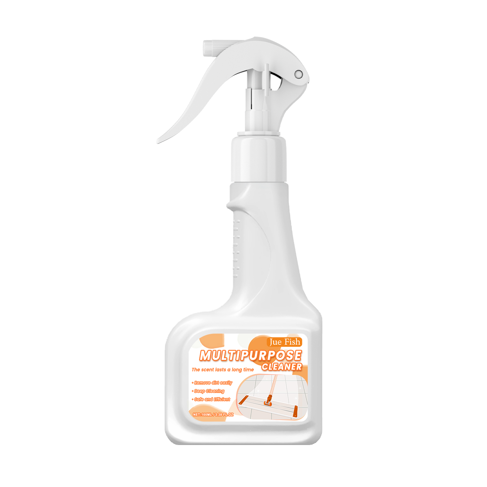 Front label on white multipurpose cleaner bottle