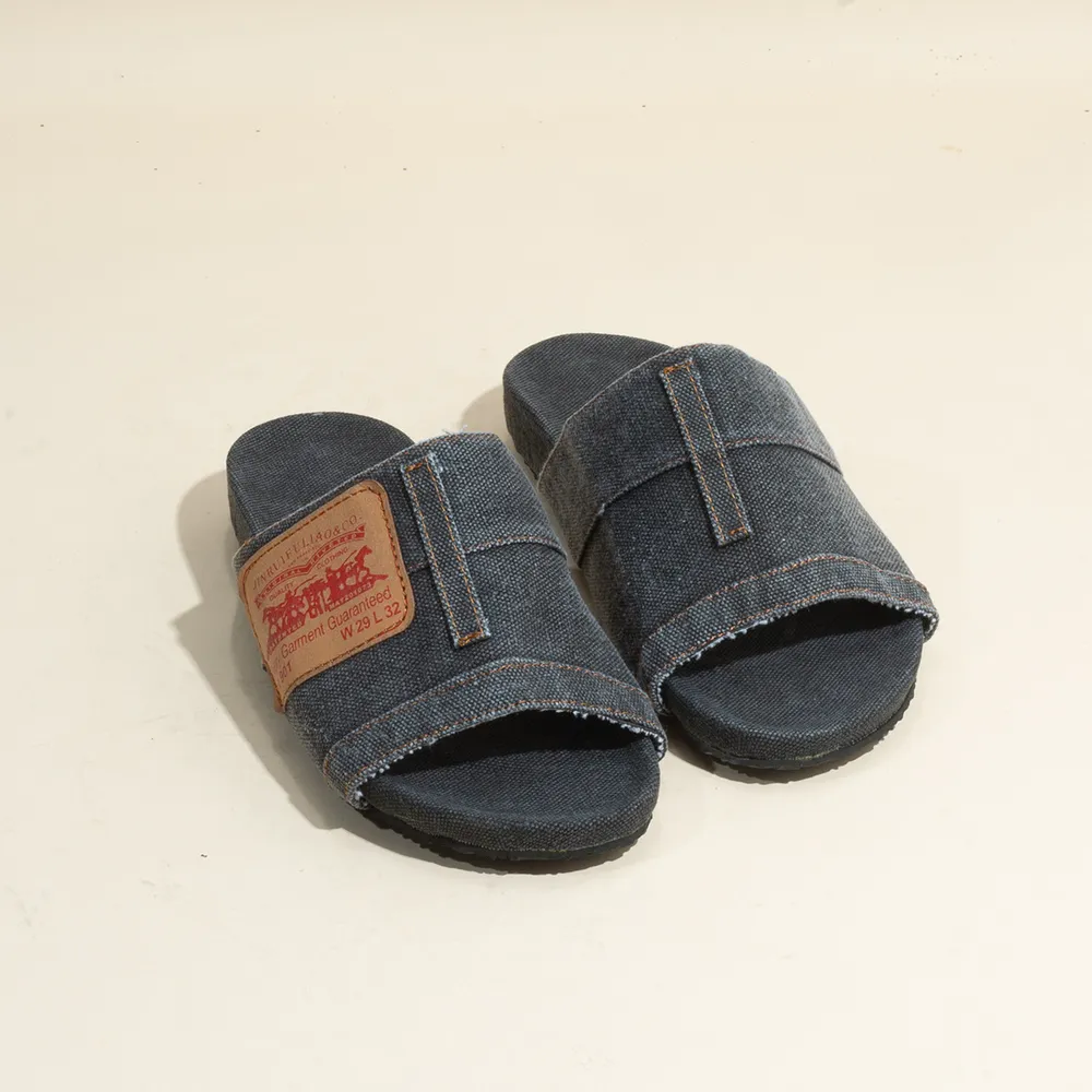 Open Toe Denim Sandals image 4
