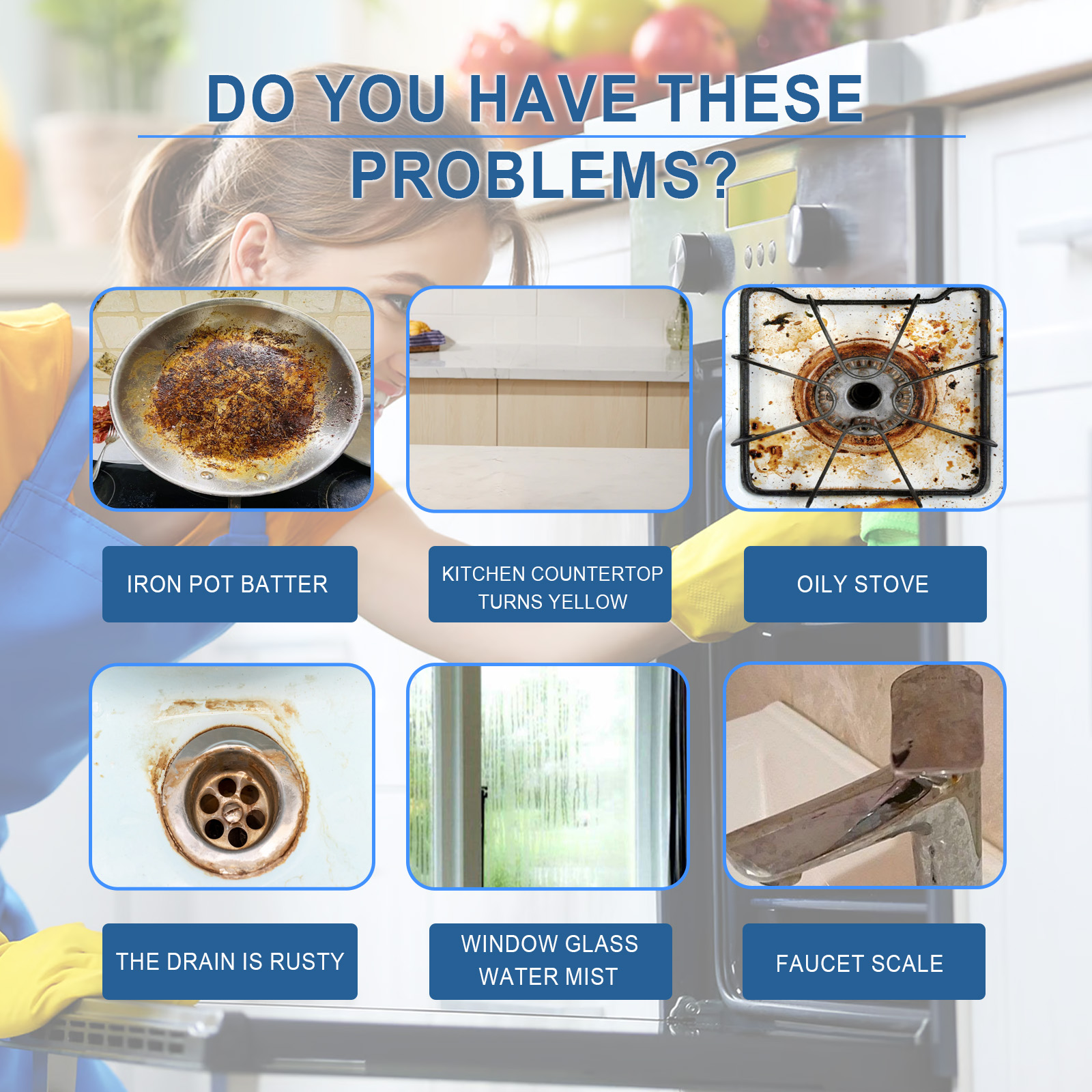 Graphic showing kitchen and bathroom buildup zones