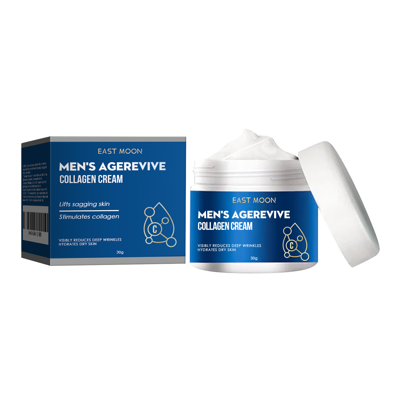Collagen Wrinkle Remover Cream for Men, Anti Aging Fade Fine Lines Tightening Hydrating Cream