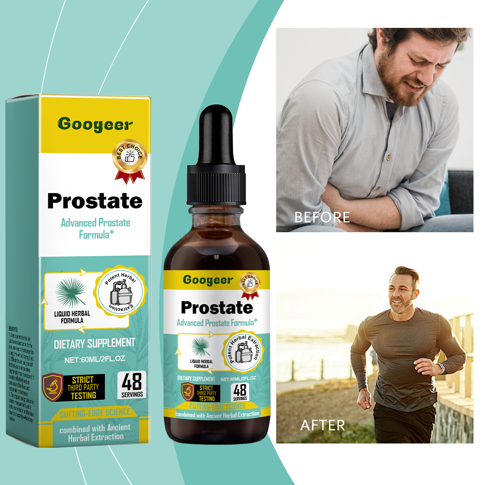 Man moving through a daily wellness routine
