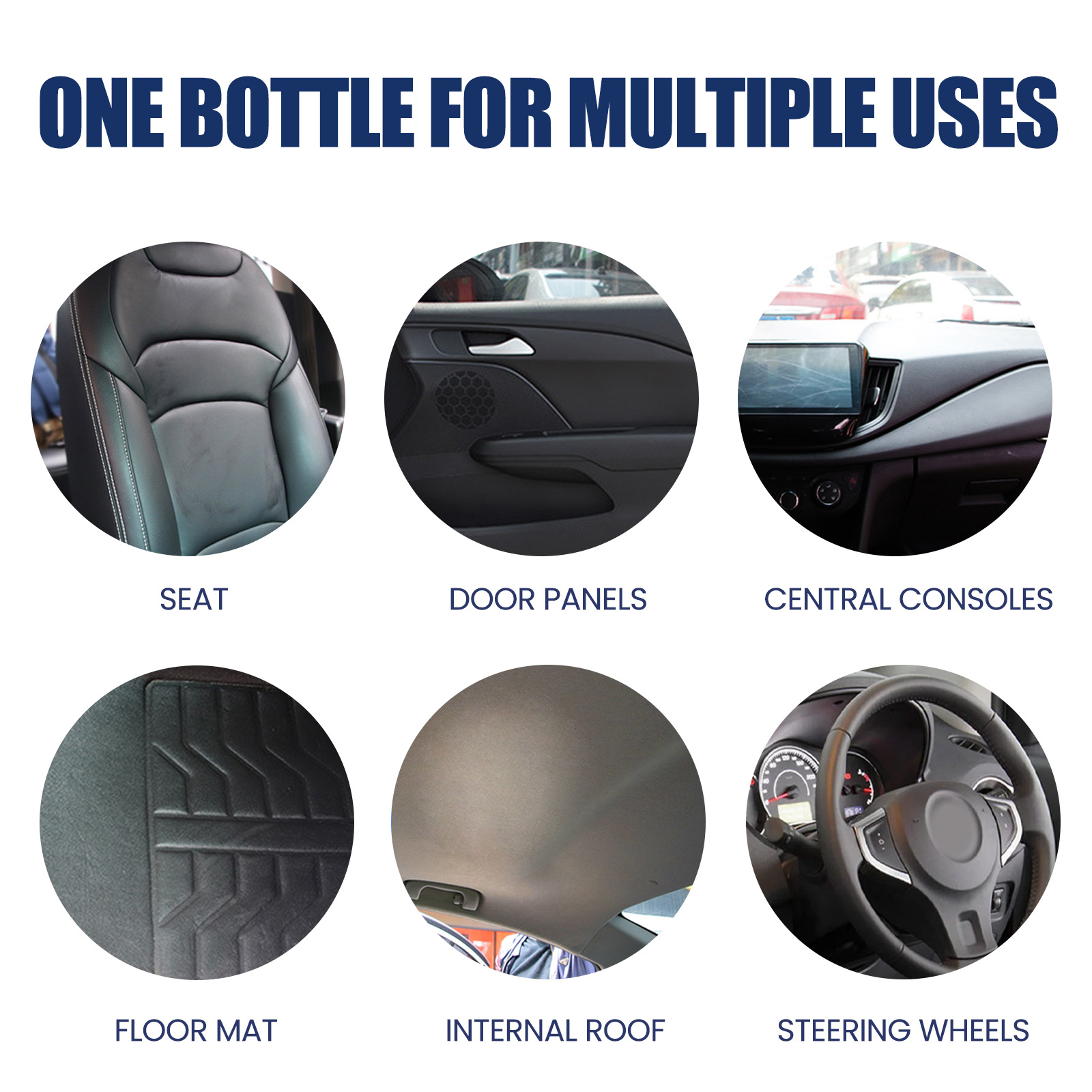 Automotive interior areas suitable for leather care