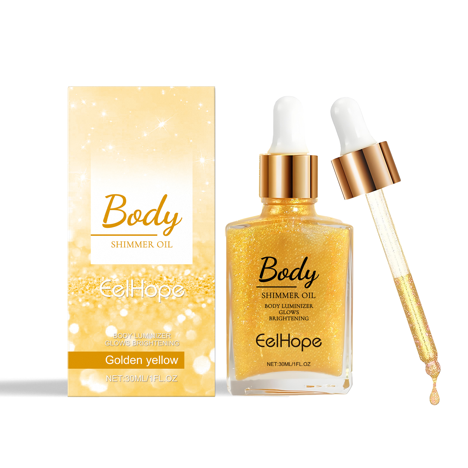 Body Glitter Oil, Facial Body Liquid Highlighter Moisturizer