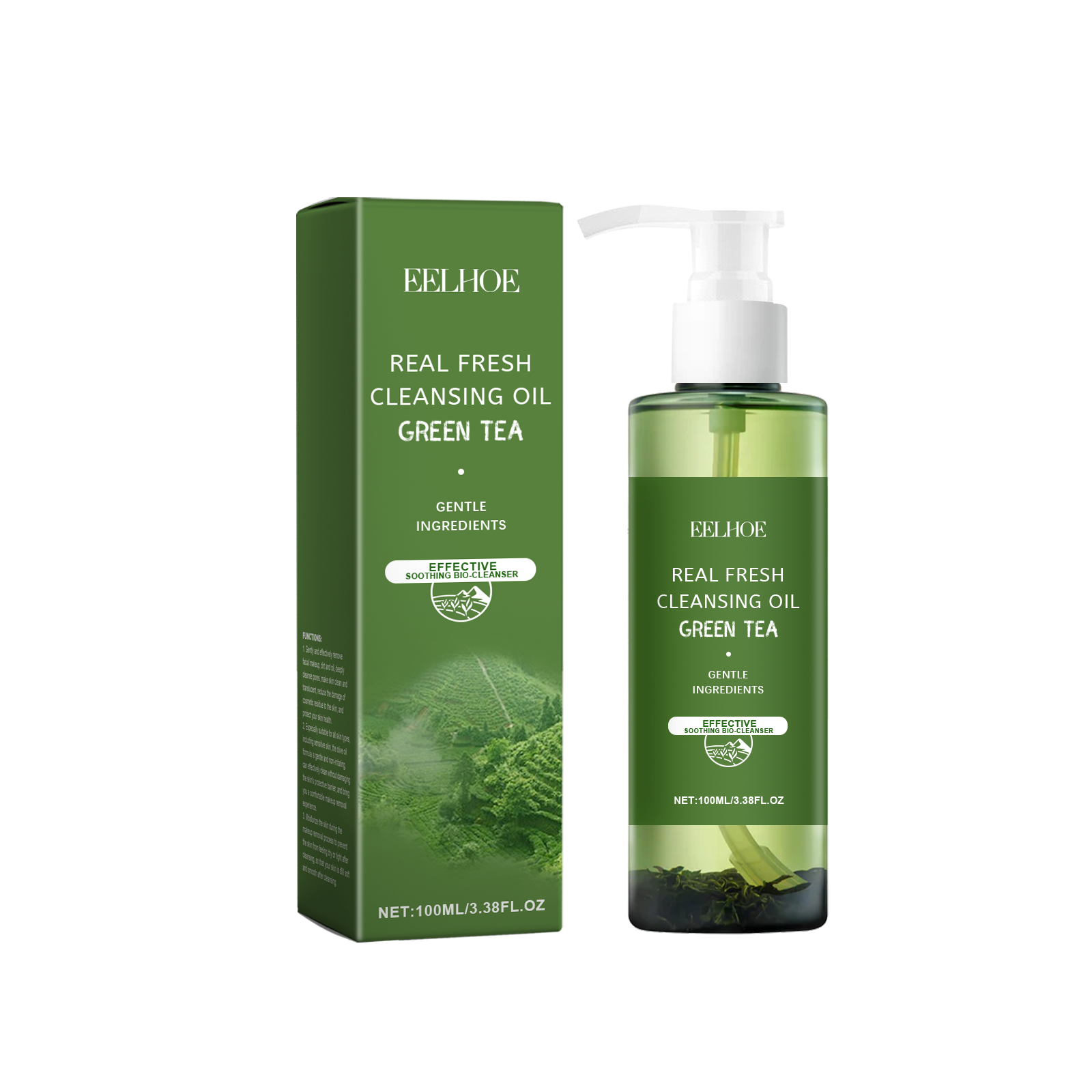 Green Tea Makeup Remover Oil Gently Removes Makeup For Face, Eyes And Lips With Refreshing And