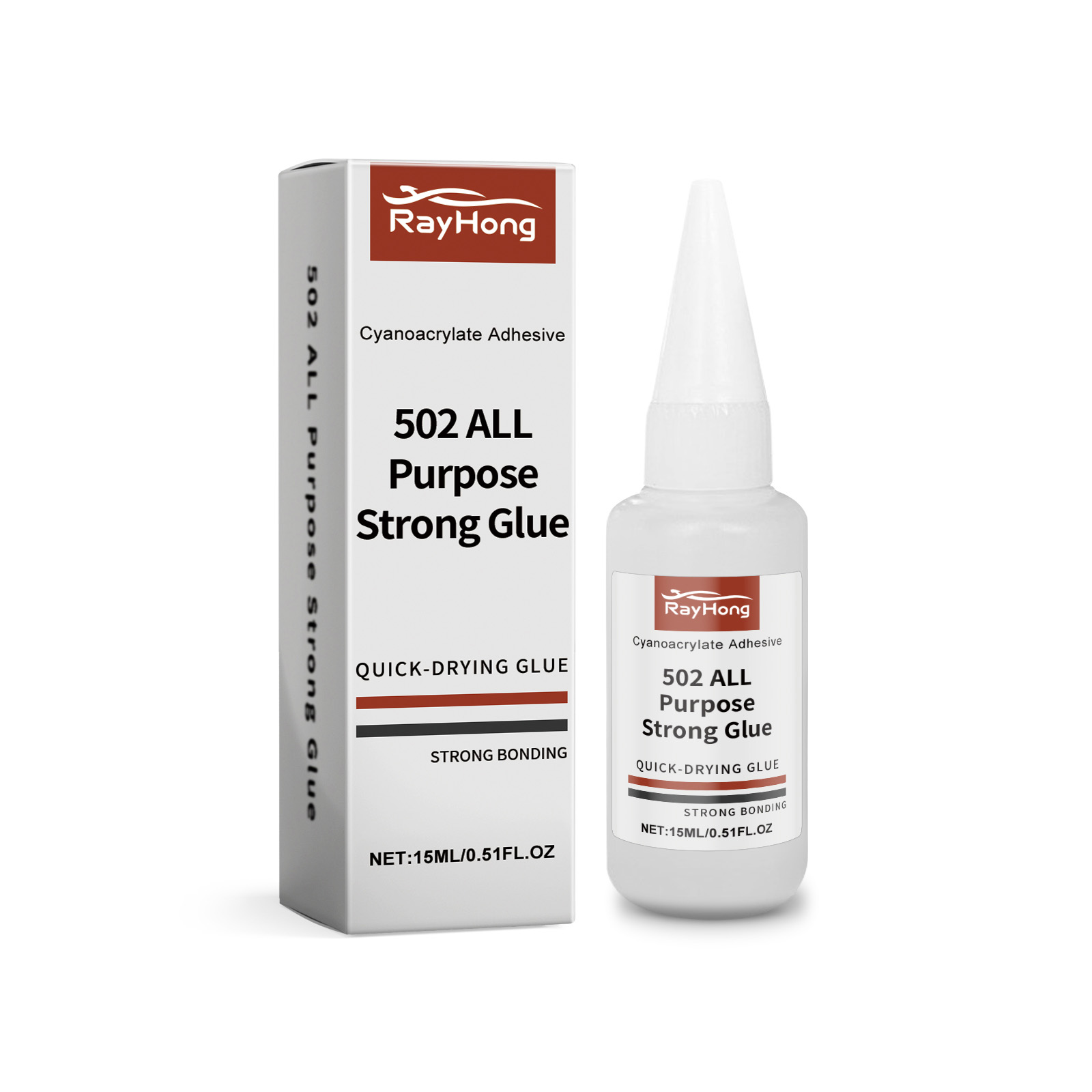 Pointed nozzle on RayHong adhesive bottle