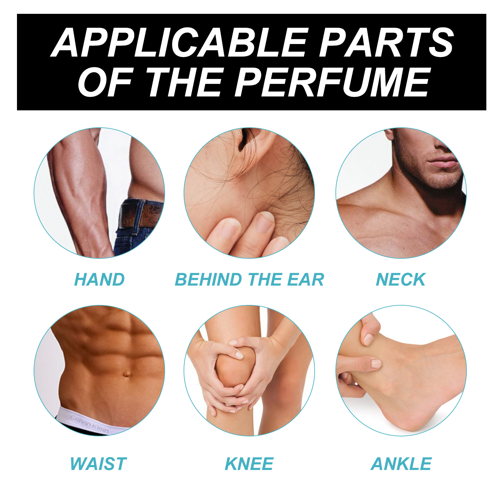 Fragrance spray application guide with pulse points