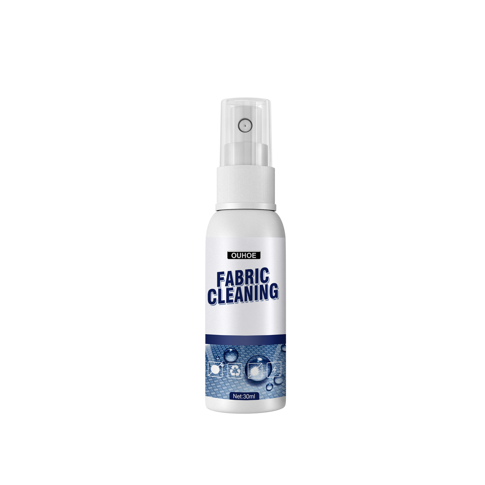 Compact white OUHOE upholstery cleaner bottle