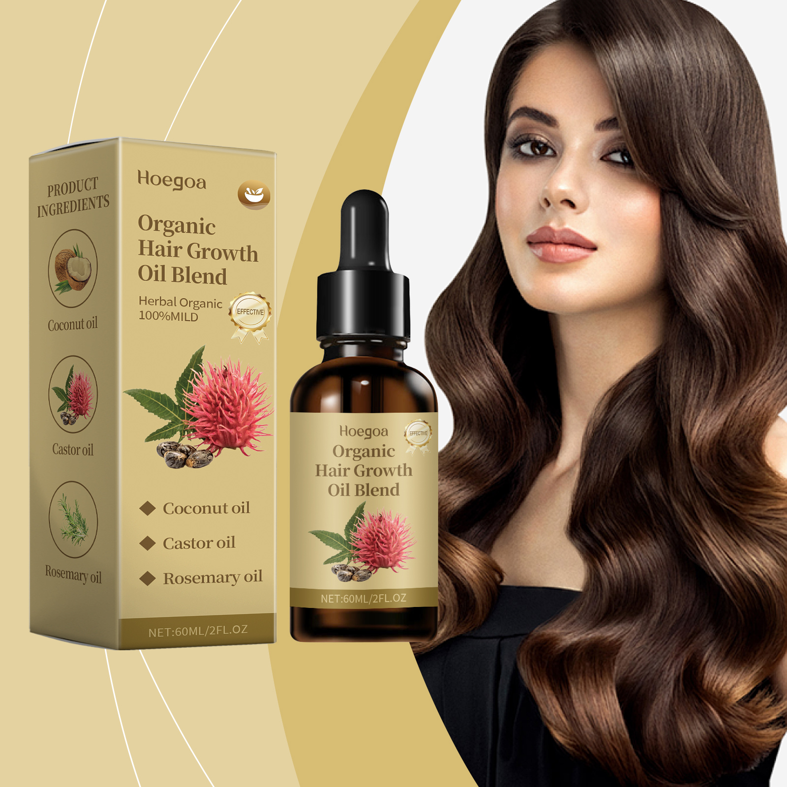 Glossy brown hair representing softer-looking lengths
