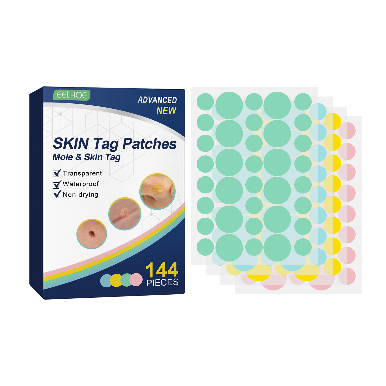Kwart Patch, Clean And Fade Skin Moles Moles Corns Filamenta