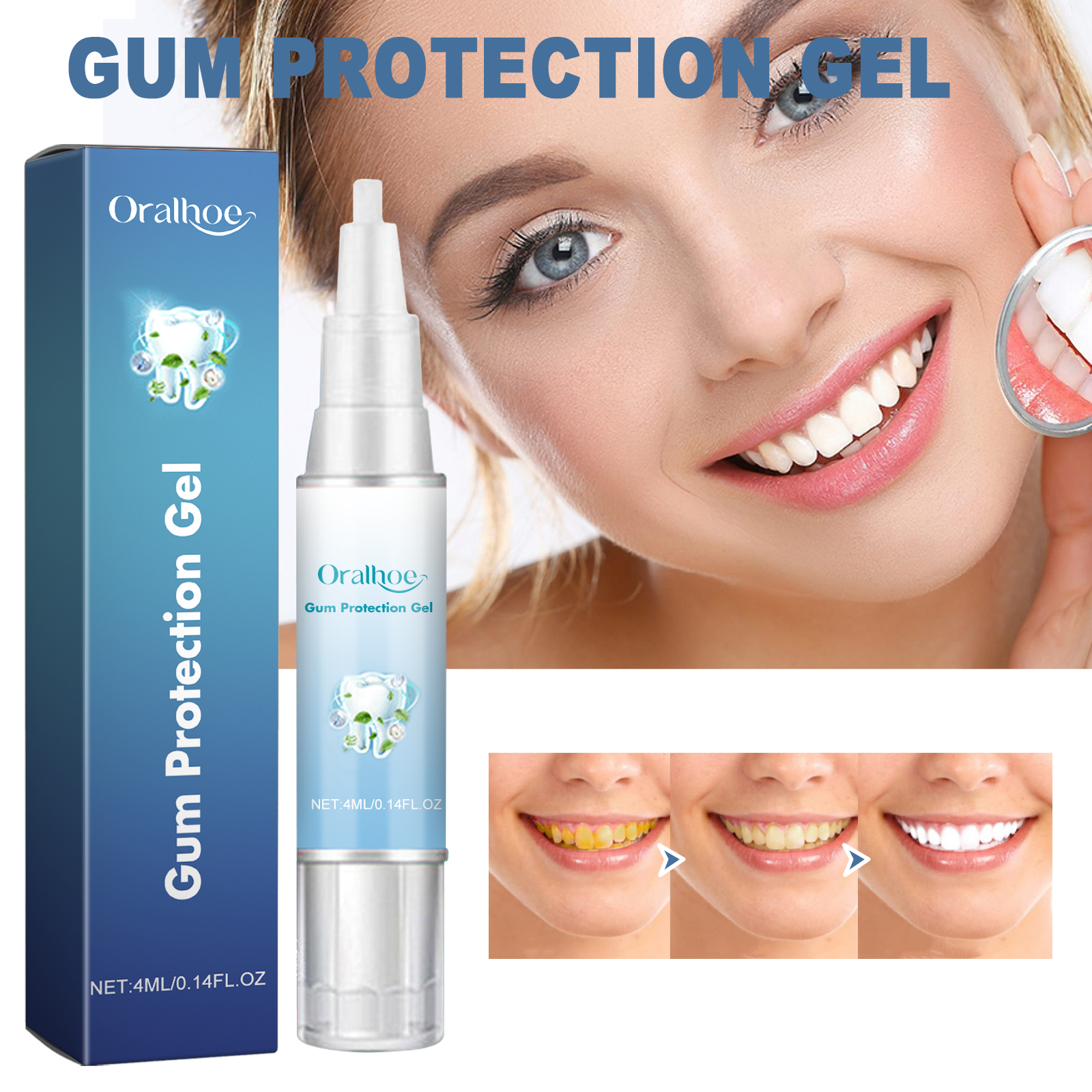 Gum gel shown in a smile-care routine