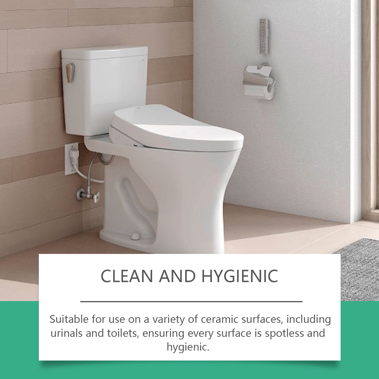 Compact bathroom cleaner bottle with trigger sprayer