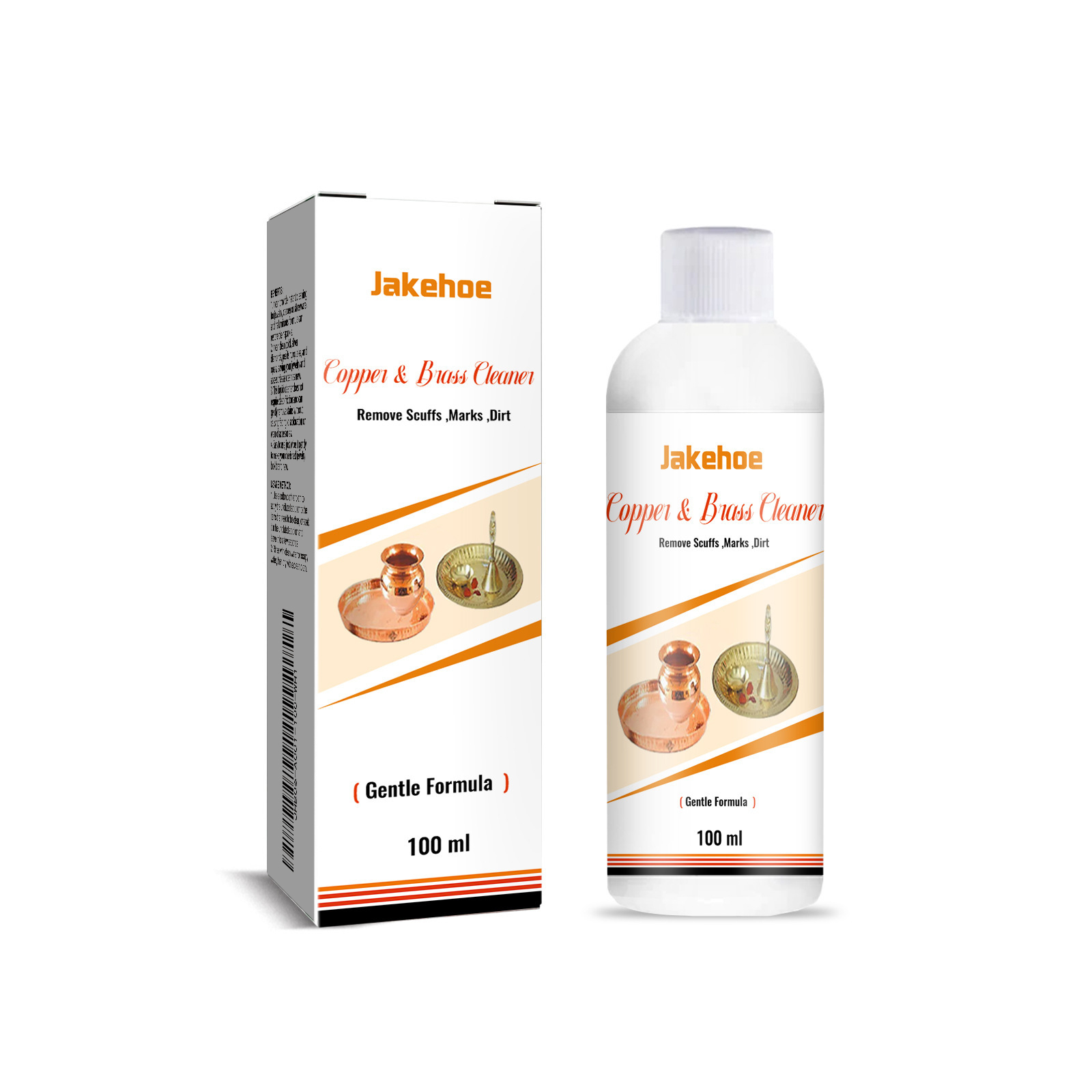 White bottle and carton showing gentle jewelry cleaner