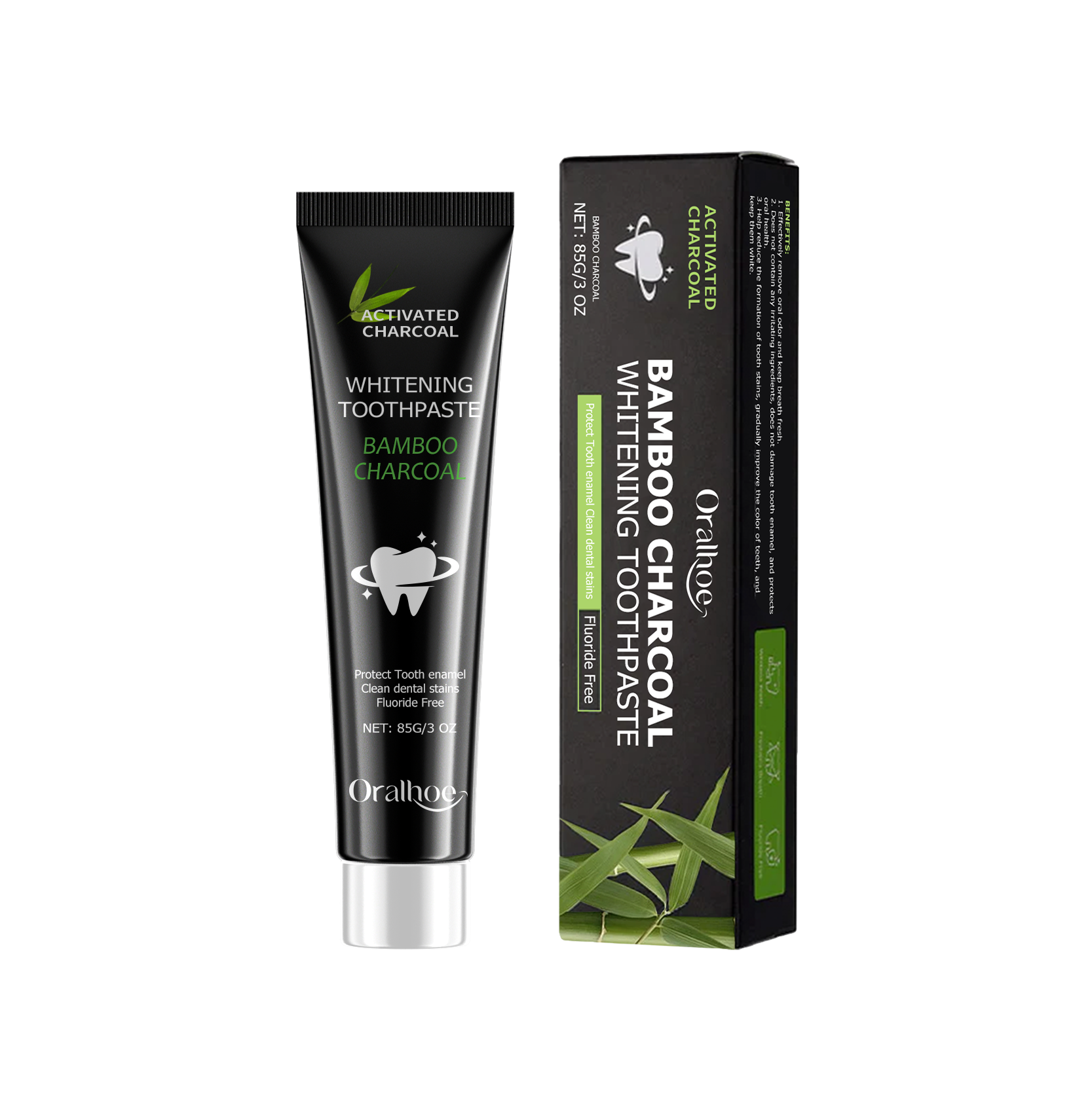 Bamboo Charcoal Toothpaste Freshen Breath, Brightening Teeth