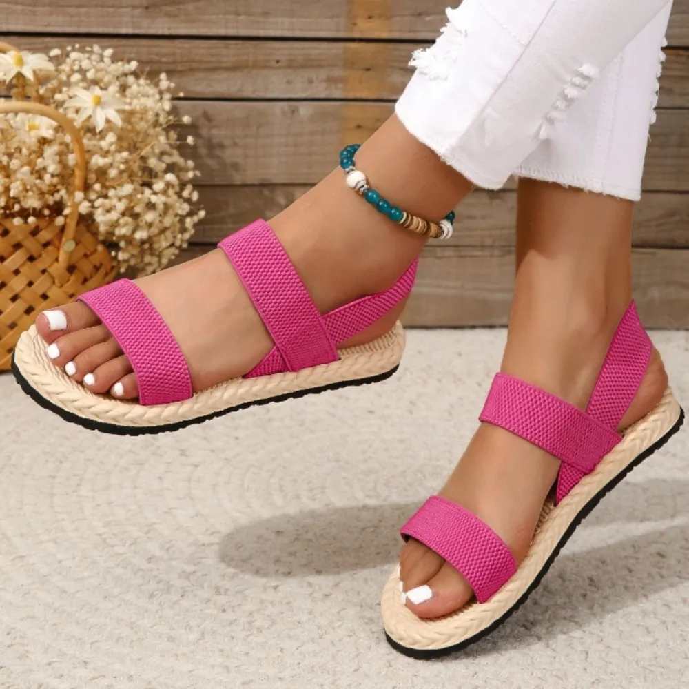 Open Toe Flat Sandals image 6