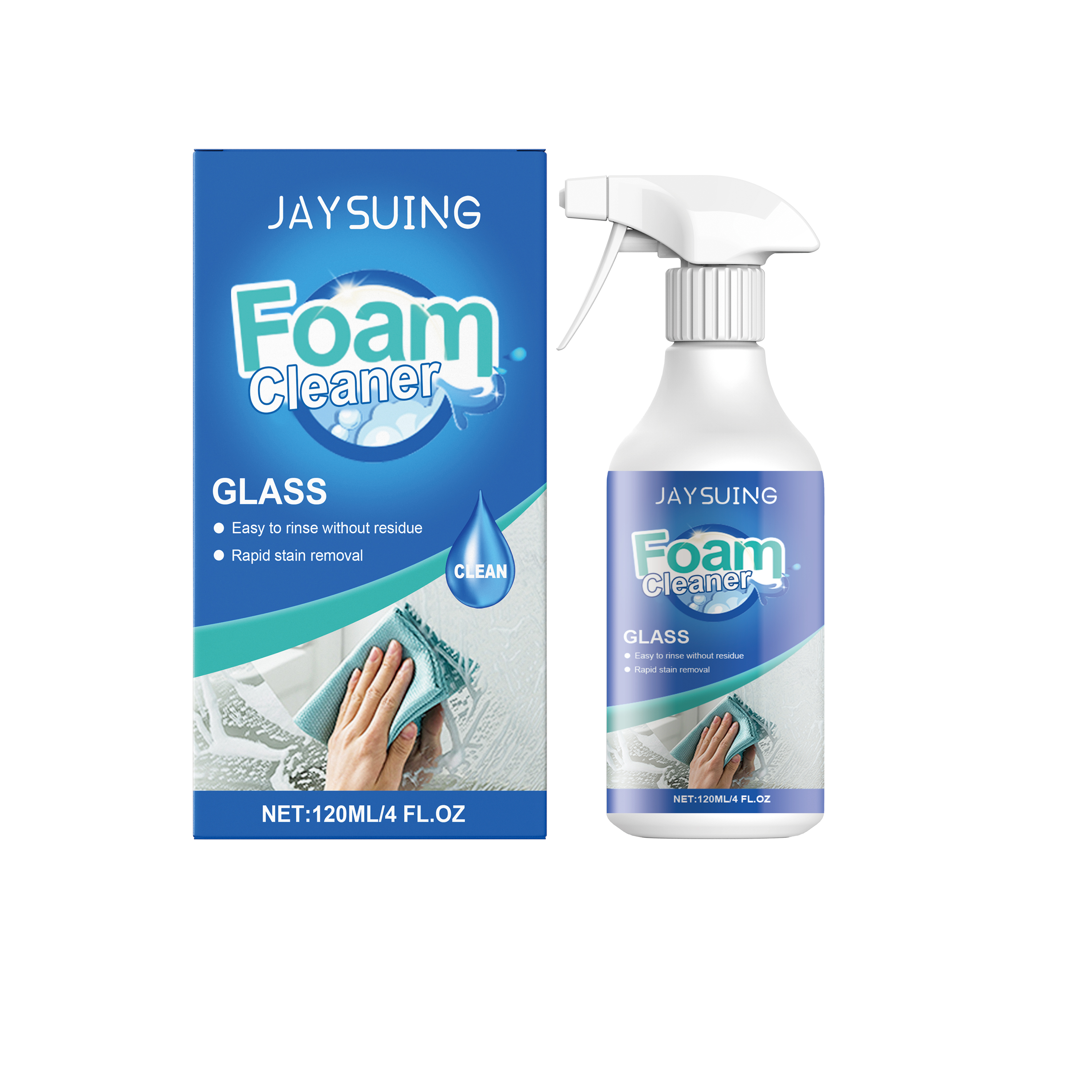 Glass Foam Cleaner cleans oil stains with refurbished daily 