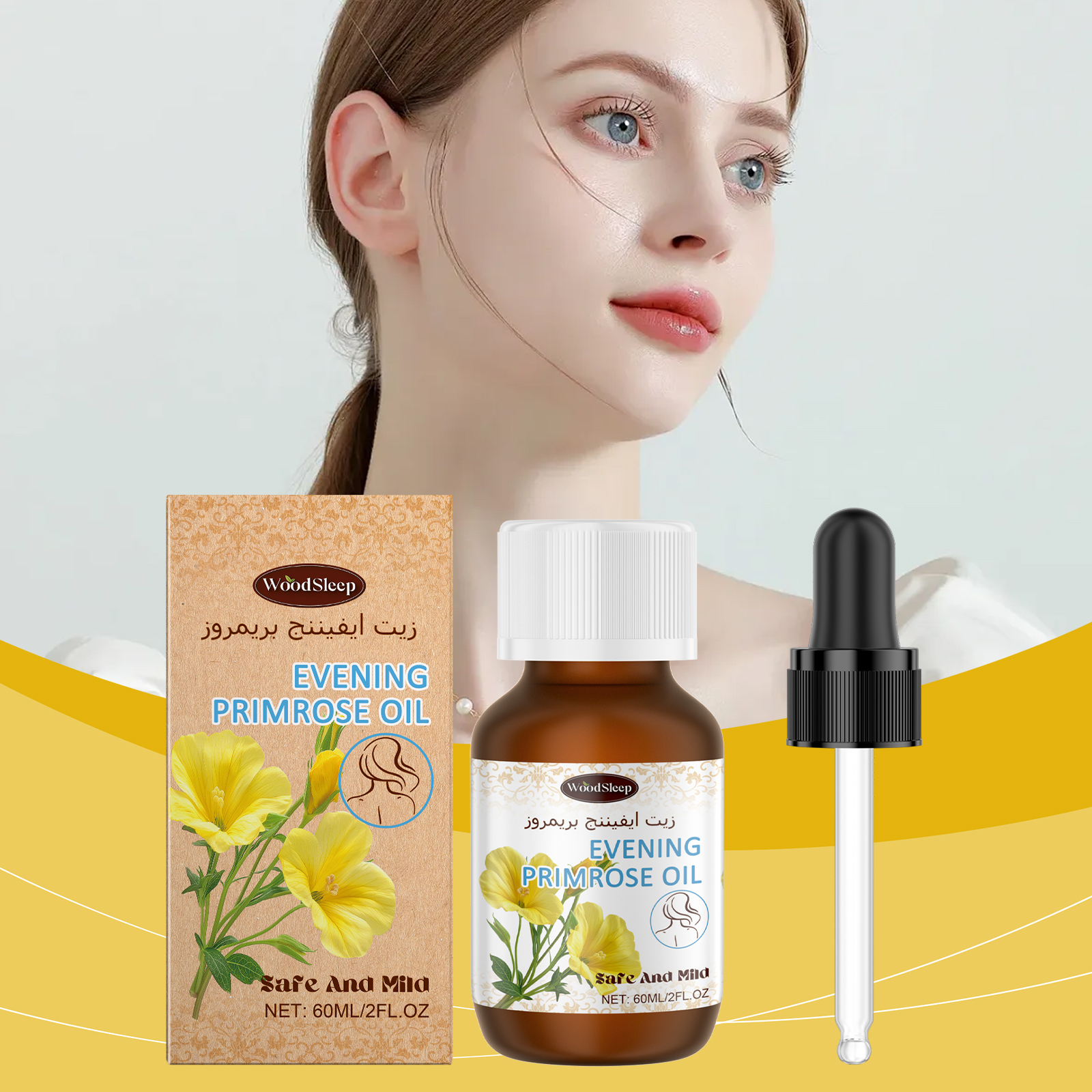 Compact evening primrose oil presentation for beauty care
