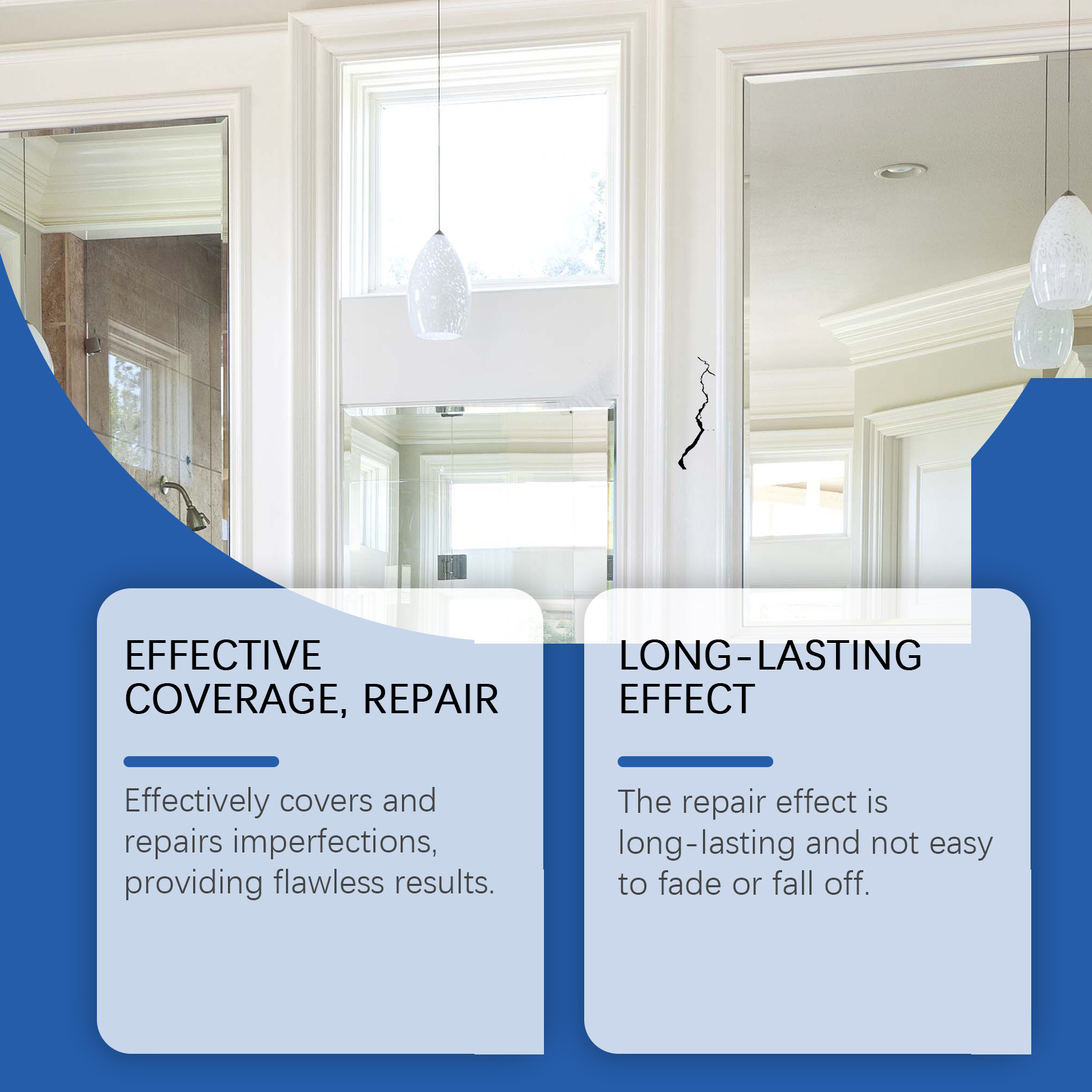 Graphic showing white surface repair and coverage results