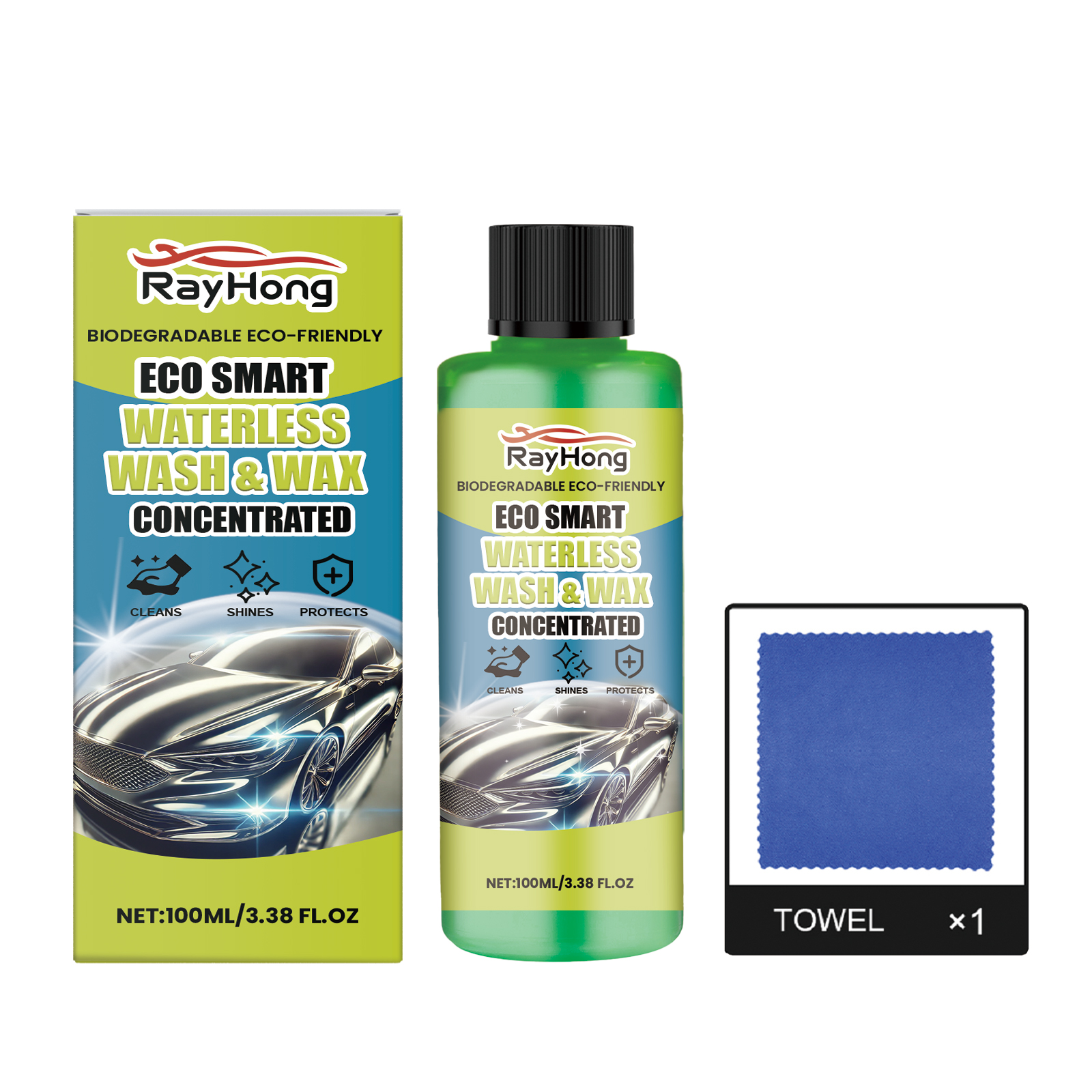 Waterless Car Wash Cleaning Set, Car Wash Cleaning And Decon