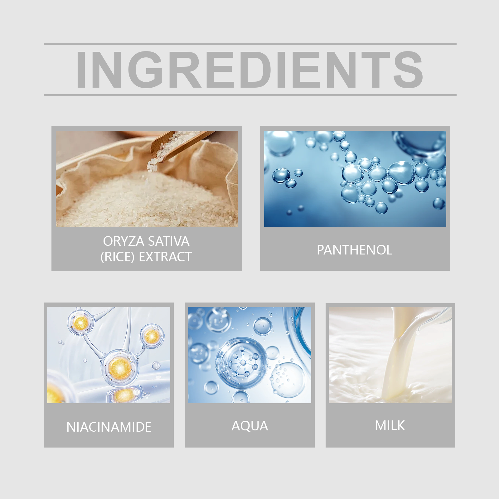 Frosted toner packaging for sensitive skin routine