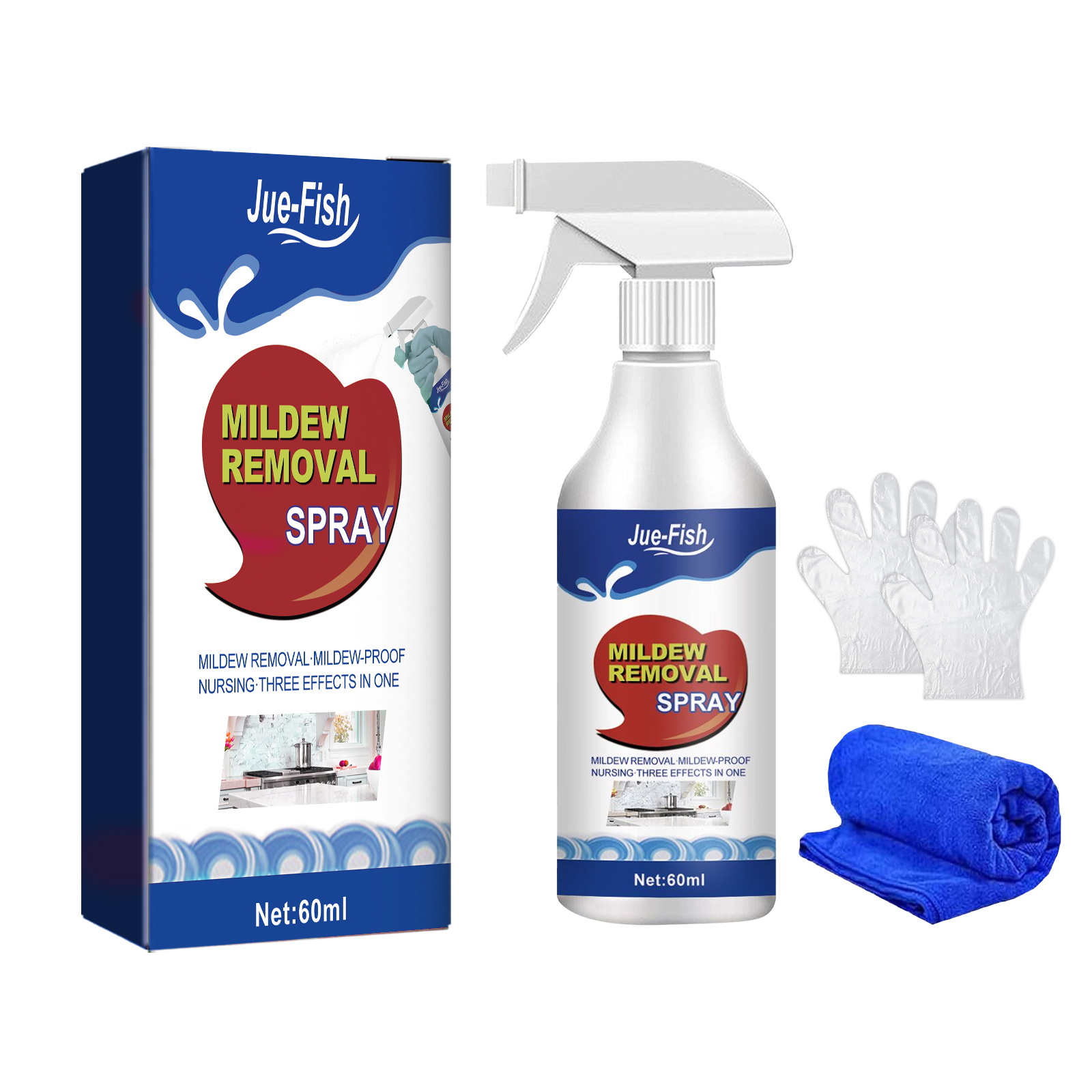 Mildew Removal Spray, Clean Mildew Stains On Bathroom Tile Walls And Ceiling Multi-Functional Stain