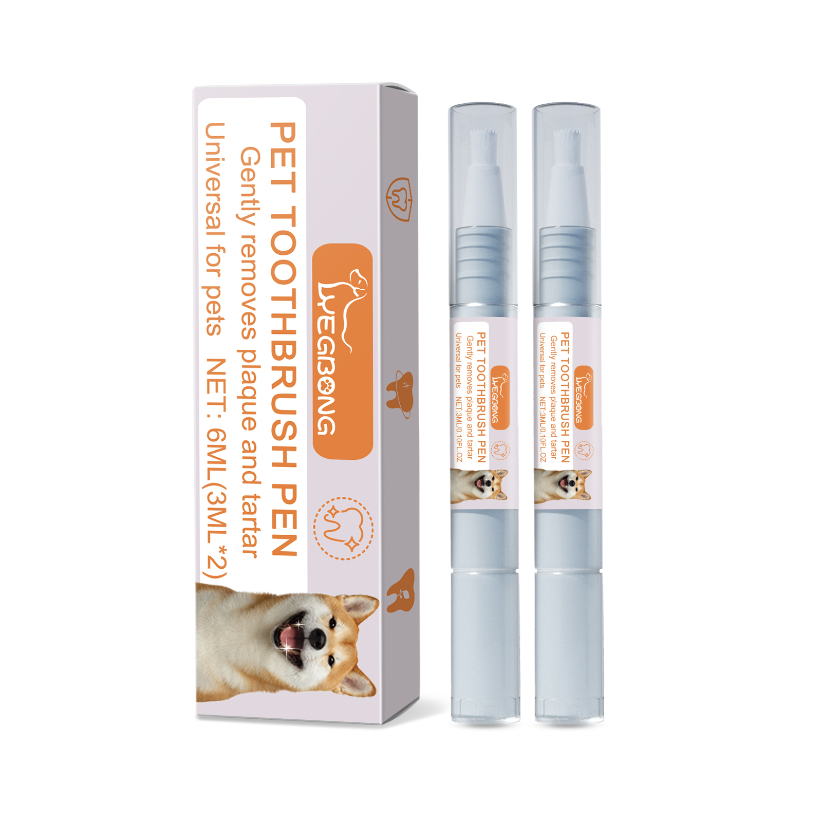 Pet Toothbrush Pen Dog Cat Tartar Stone Cleaning Remove Bad 