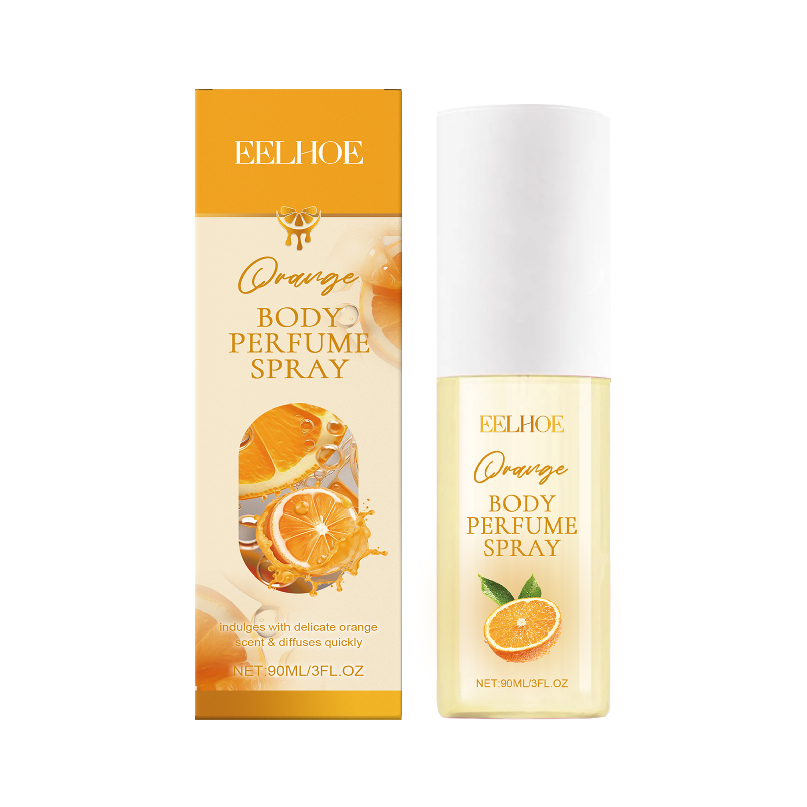 Orange Body Perfume Spray Light Fresh fragrance Keep fragrance portable fruit spray