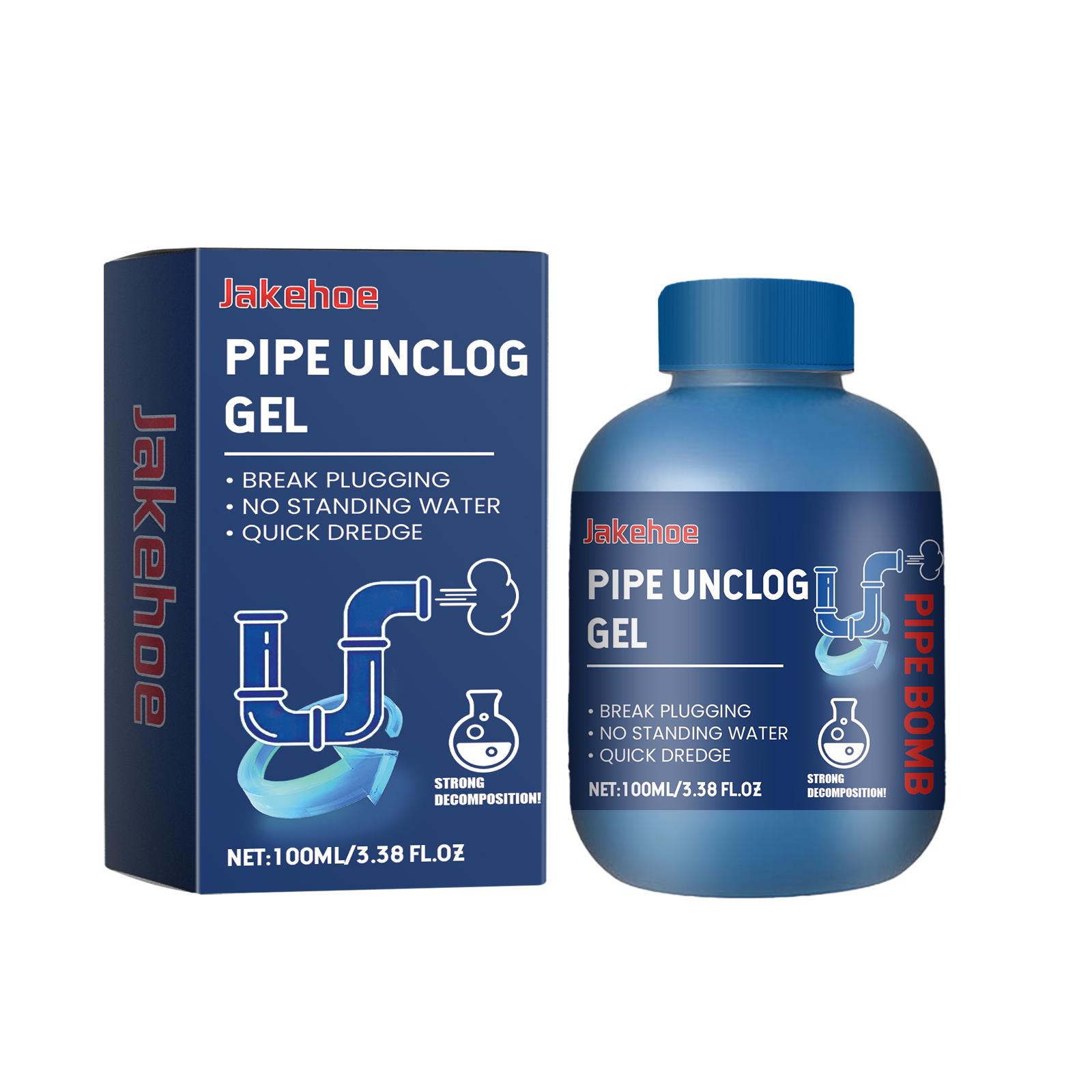 Pipe Unclog Gel, Sewer Multi-Effect Dissolving Pipe Obstruct