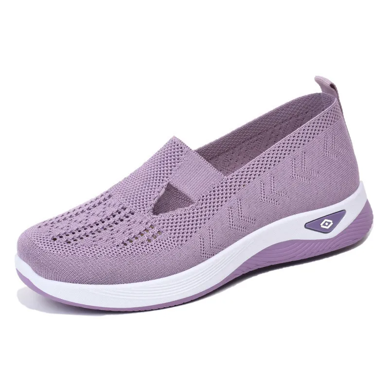 Breathable Mesh Round Toe Wedge Sneakers image 10