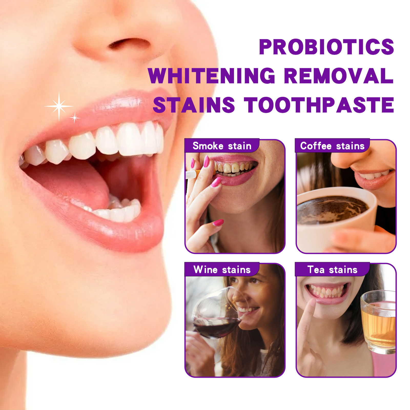 Toothpaste beside stain removal whitening use cases
