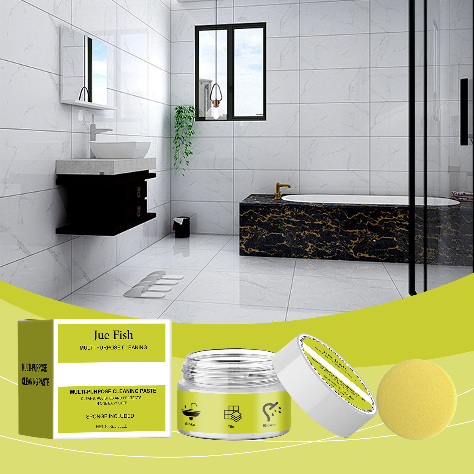 Cleaning paste presented for bathroom surface refresh