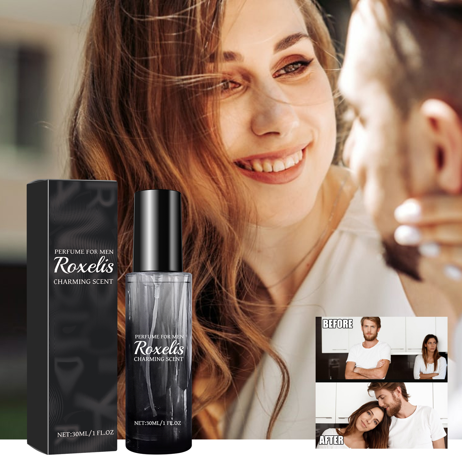 Men's perfume styled for a romantic evening