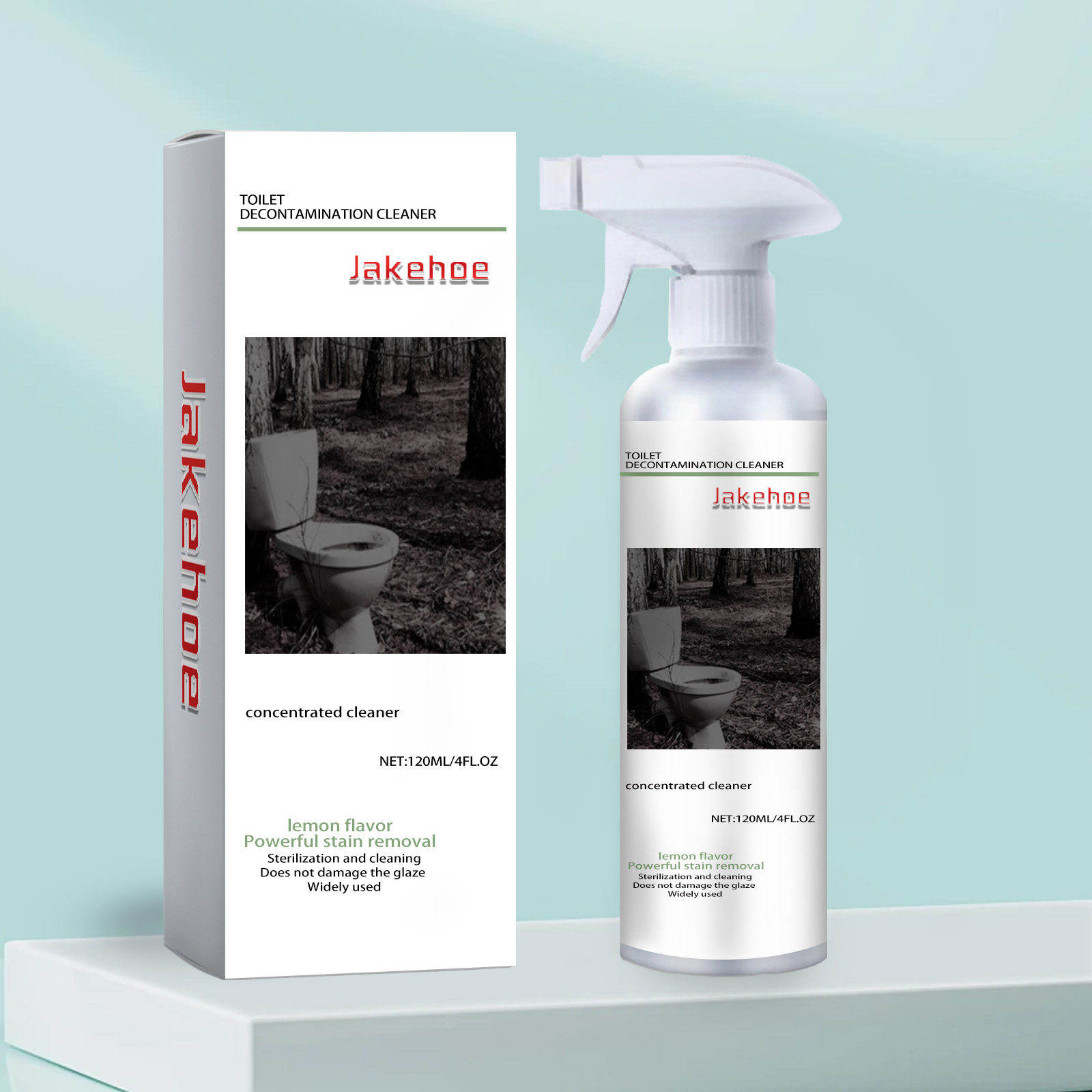 White trigger spray bottle with green accent label