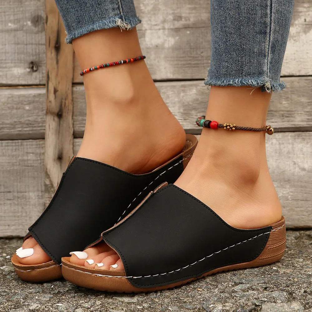 Open Toe Wedge Sandals image 5