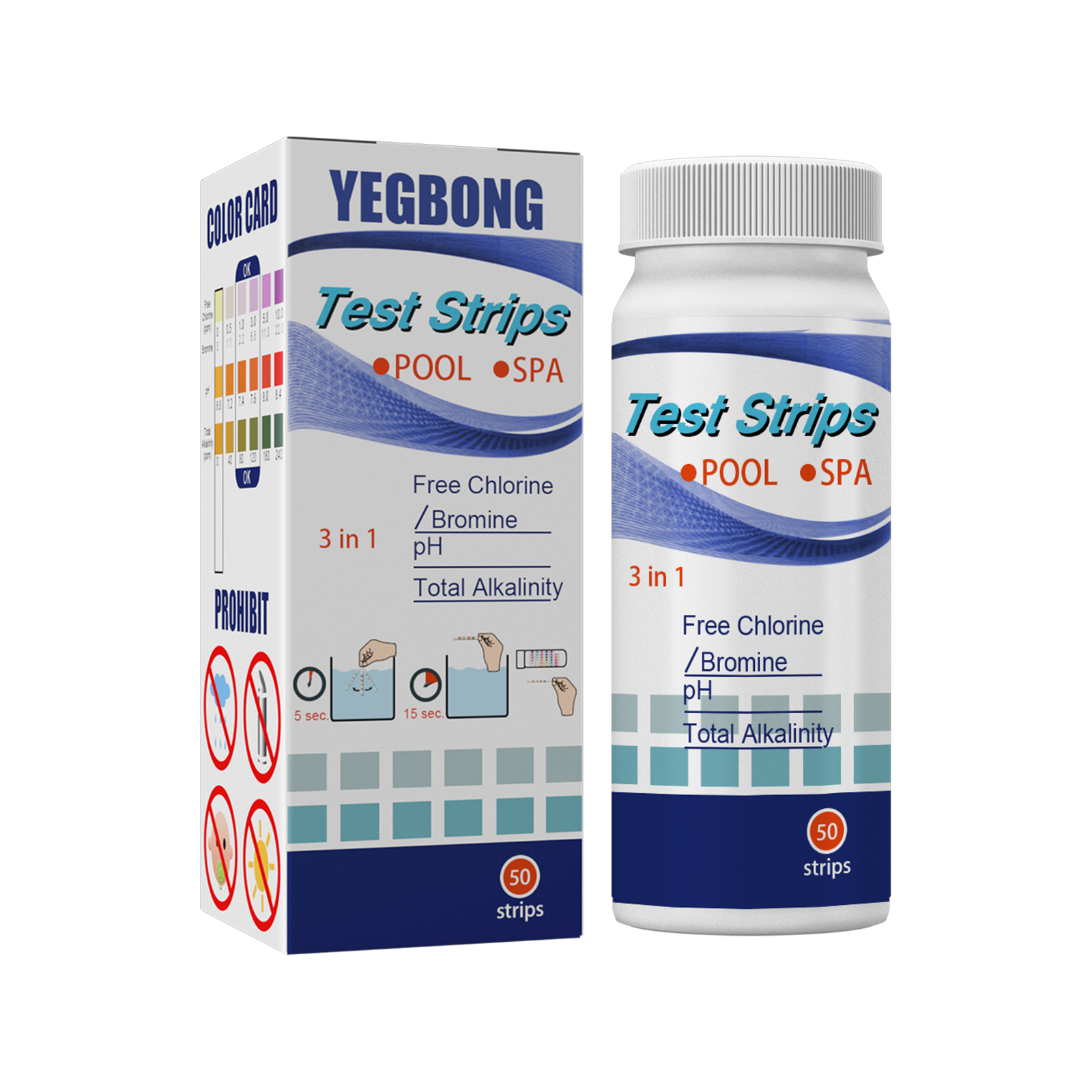Yegbong Test Strips, Swimming Pool Speed Residual Chloric Ac