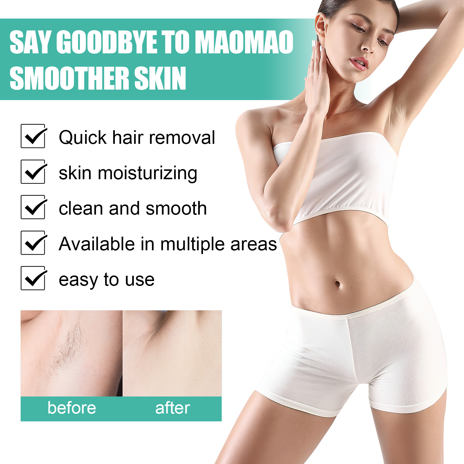 Ready-to-use wax strip packet for body grooming