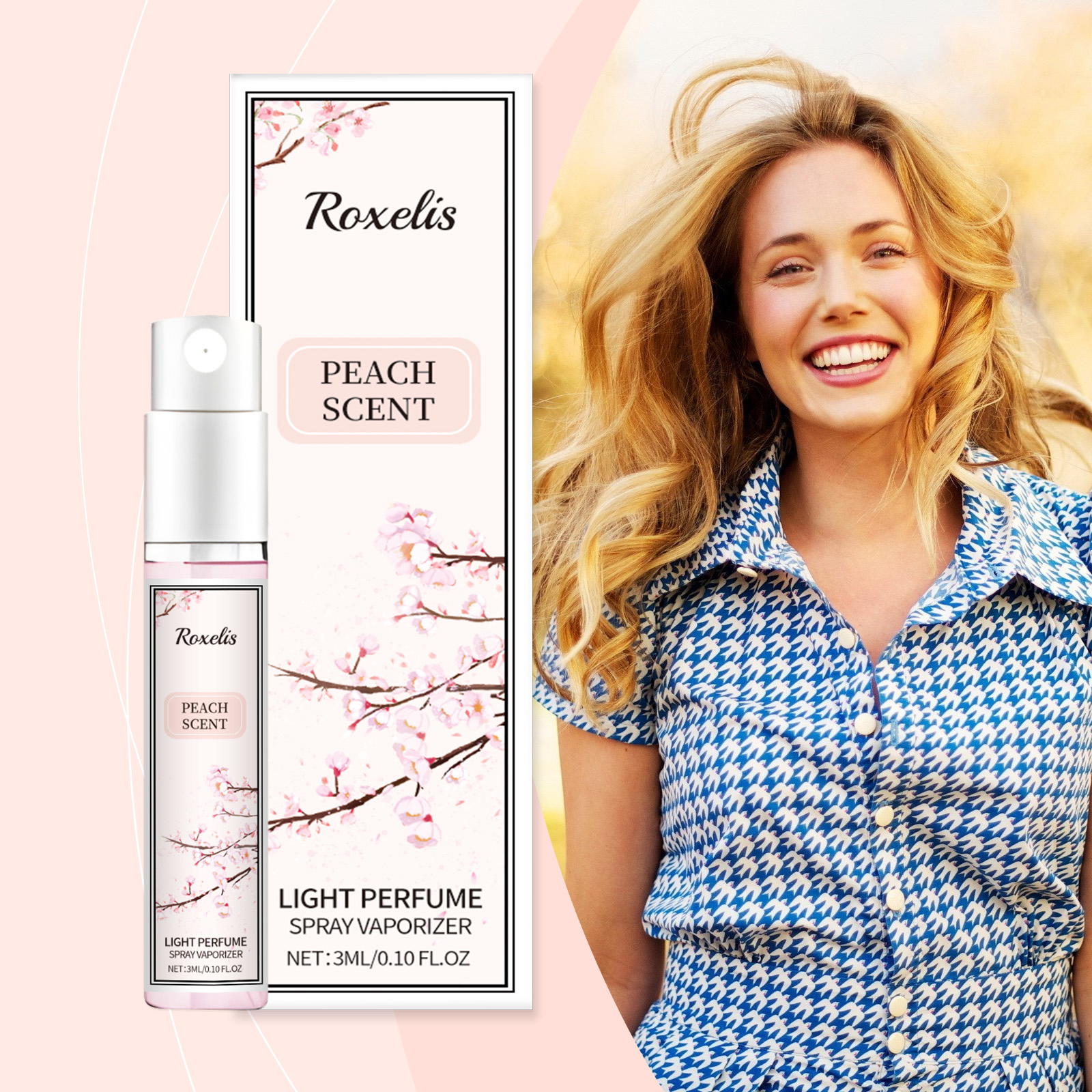 Portable peach perfume ready for everyday carry