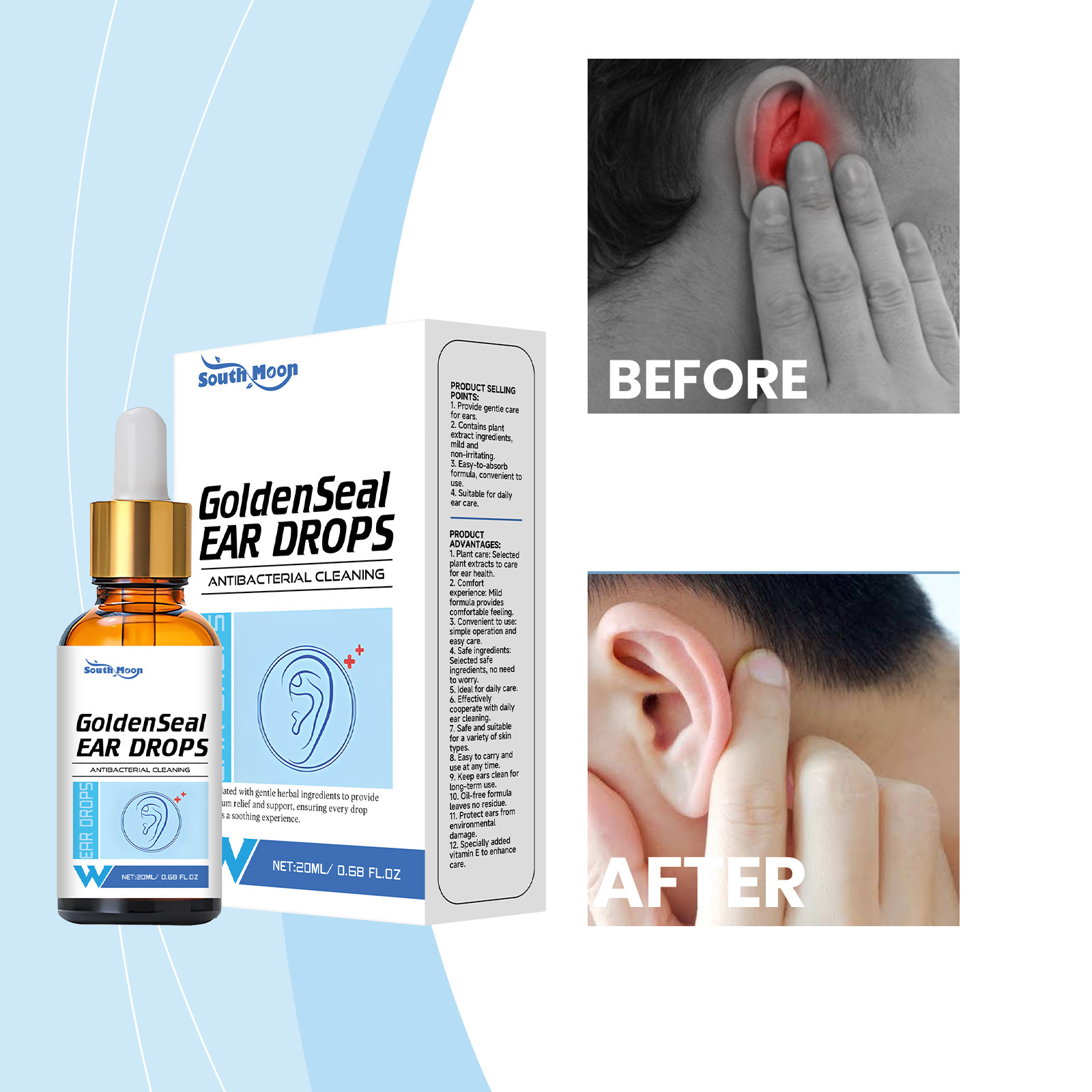 Person using a gentle ear-care routine