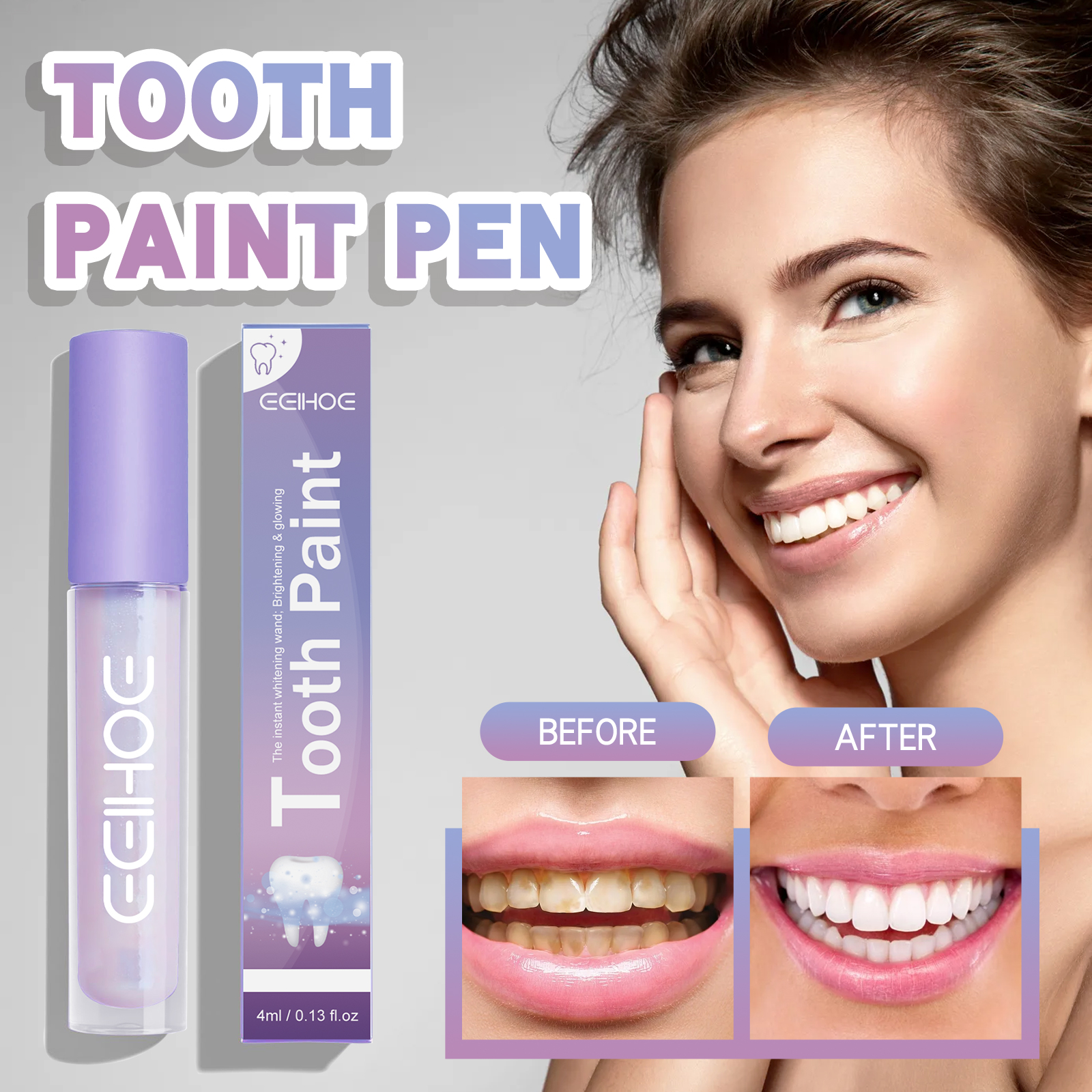 Lavender pen with brush applicator and retail carton