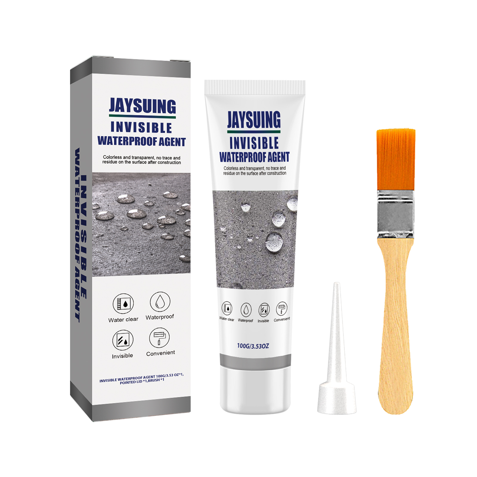 Clear waterproof coating beside kitchen plumbing