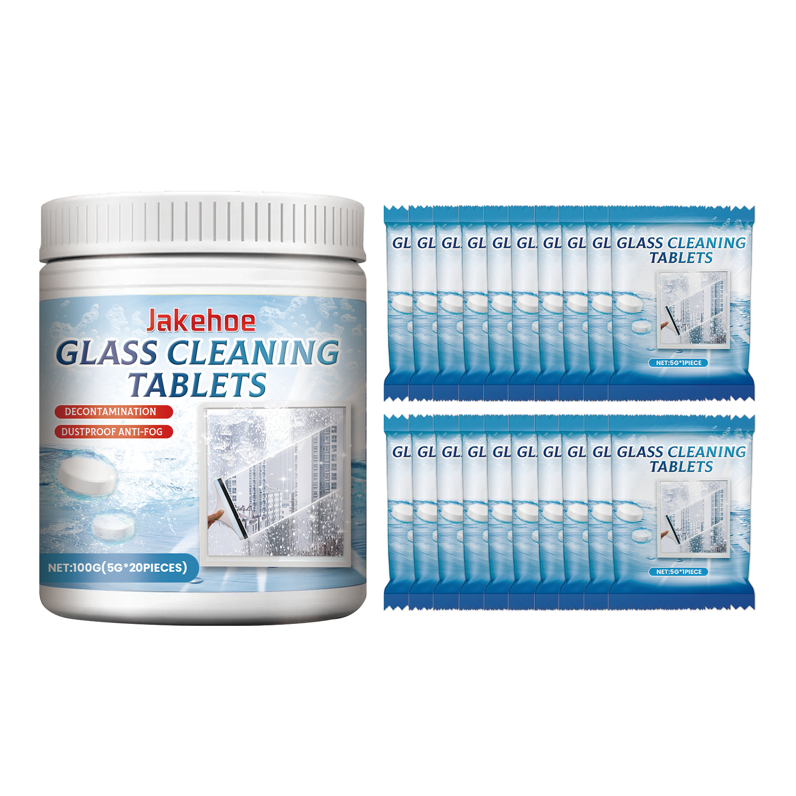 Glass Cleaning Tablets, Car Home Bathroom Polishing Mirror T