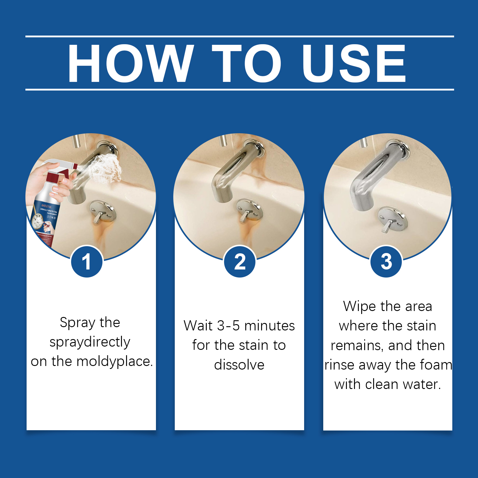 Bathroom Foam Cleaning Spray, Bathroom Wall Stain Removal Mu