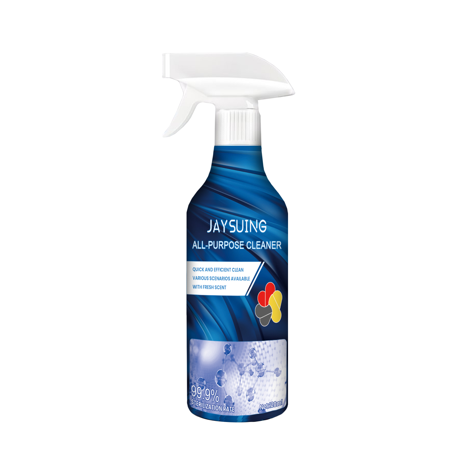 Opaque cleaner bottle with white trigger sprayer