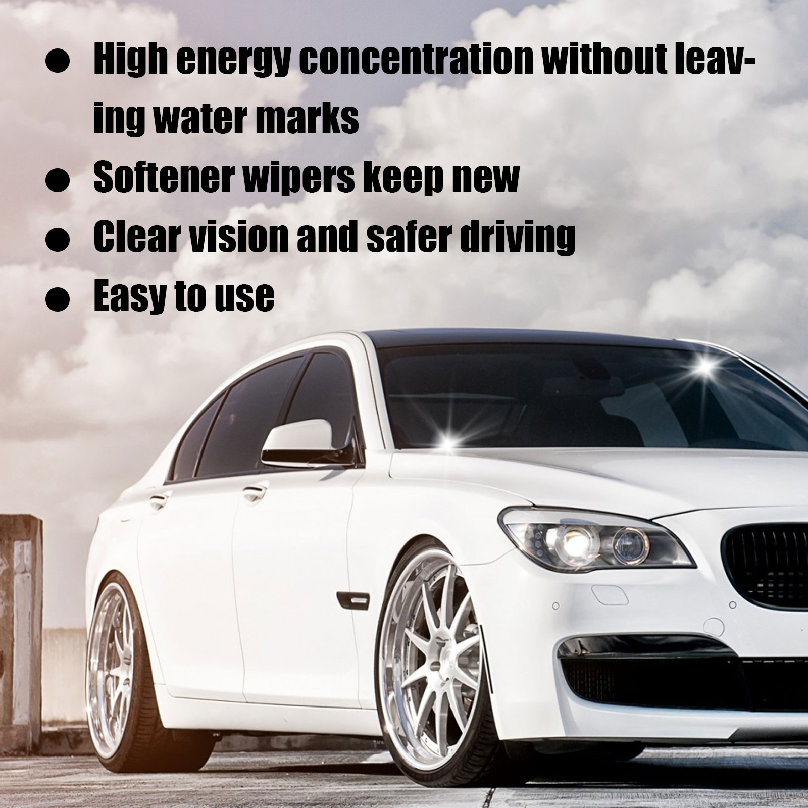White car showing windshield visibility and wiper claims