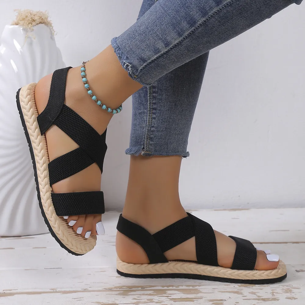 Open Toe Flats Sandals image 10