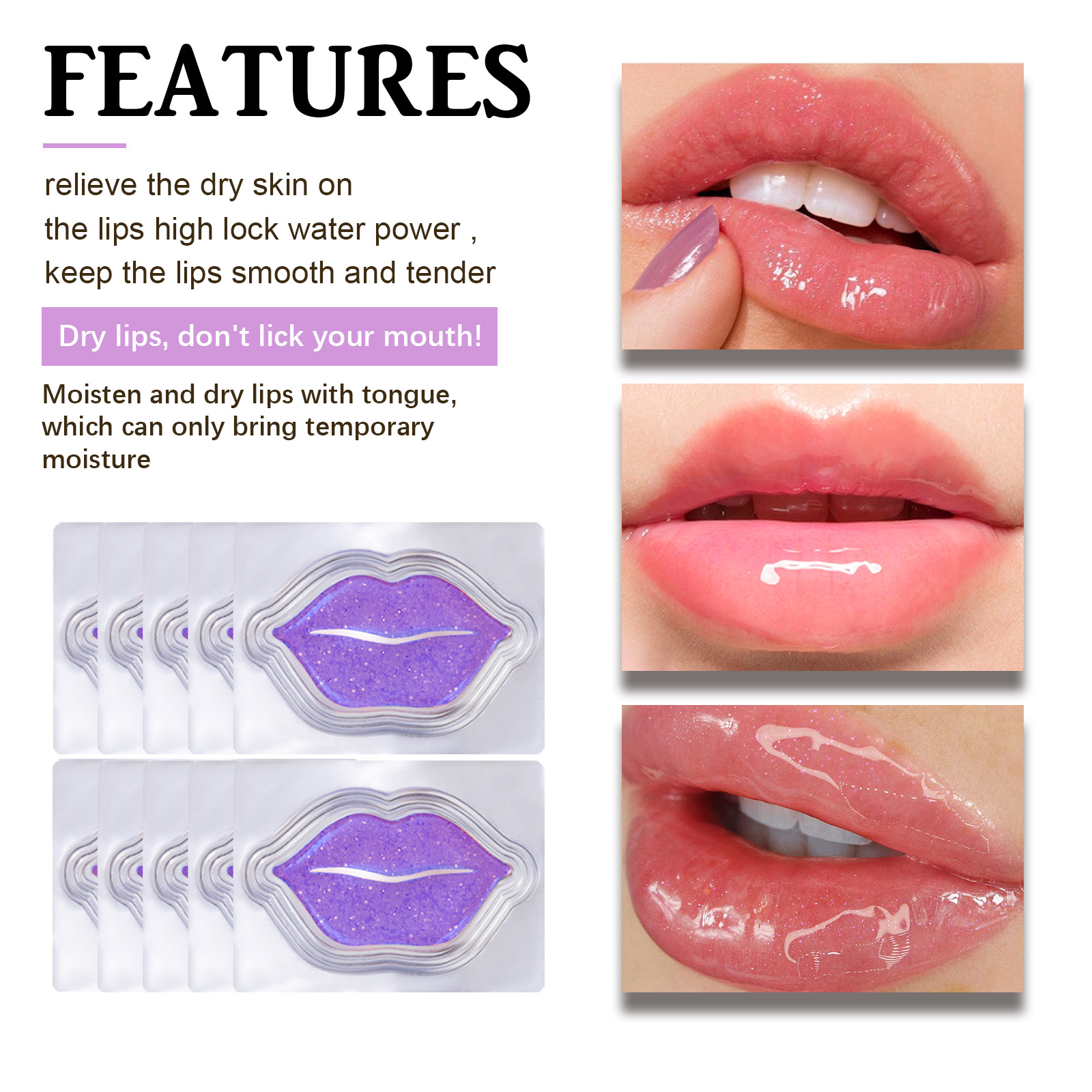Glossy translucent hydrogel patches with moisture-focused display