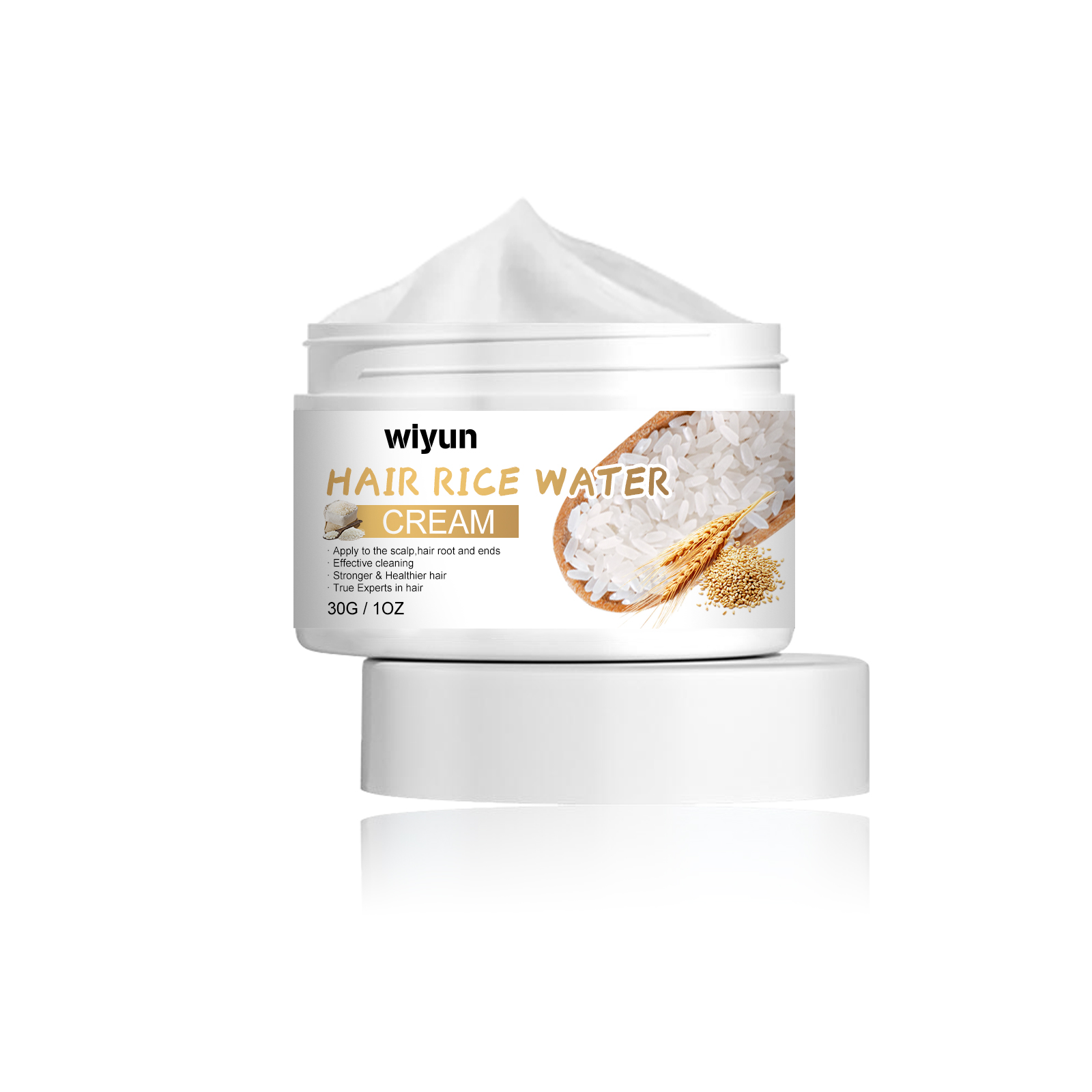 WIYUN Hair Rice Water Cream, Scalp Massage Hydrating And Moi