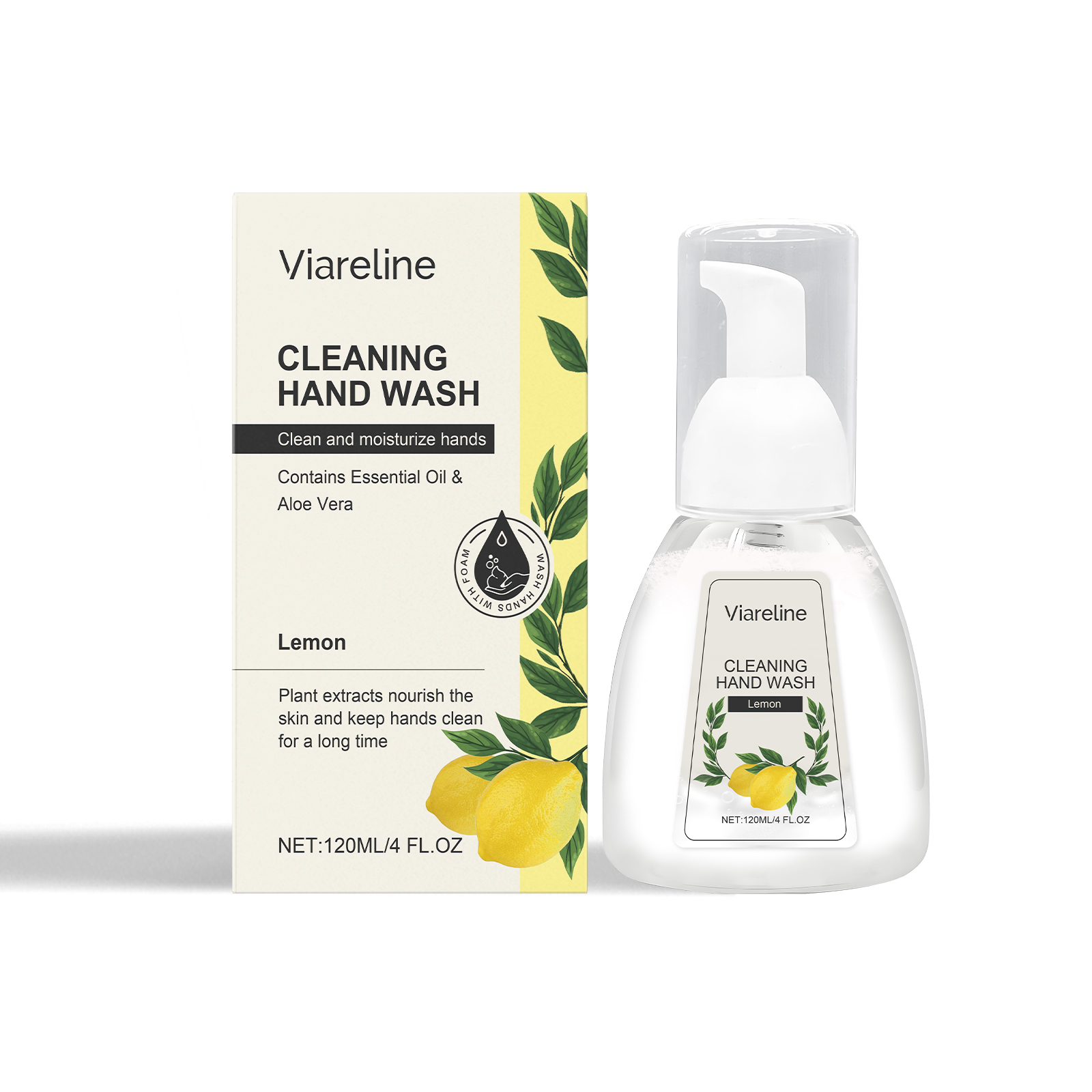Foaming Hand Sanitizer (Lemon Flavor) Gentle Cleansing, Soot