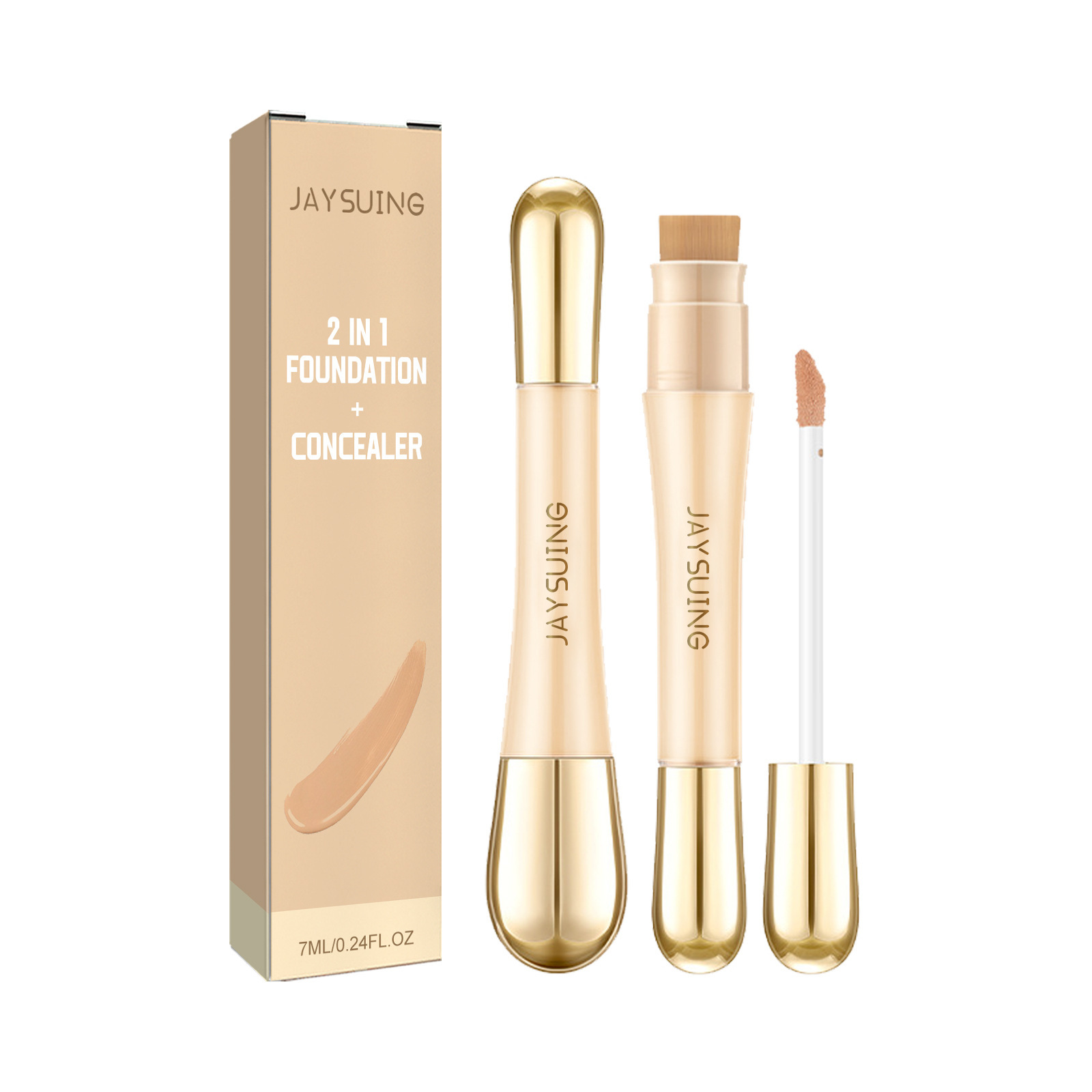 2 In 1 Foundation + Concealer, Blemish Print Natural Conceal